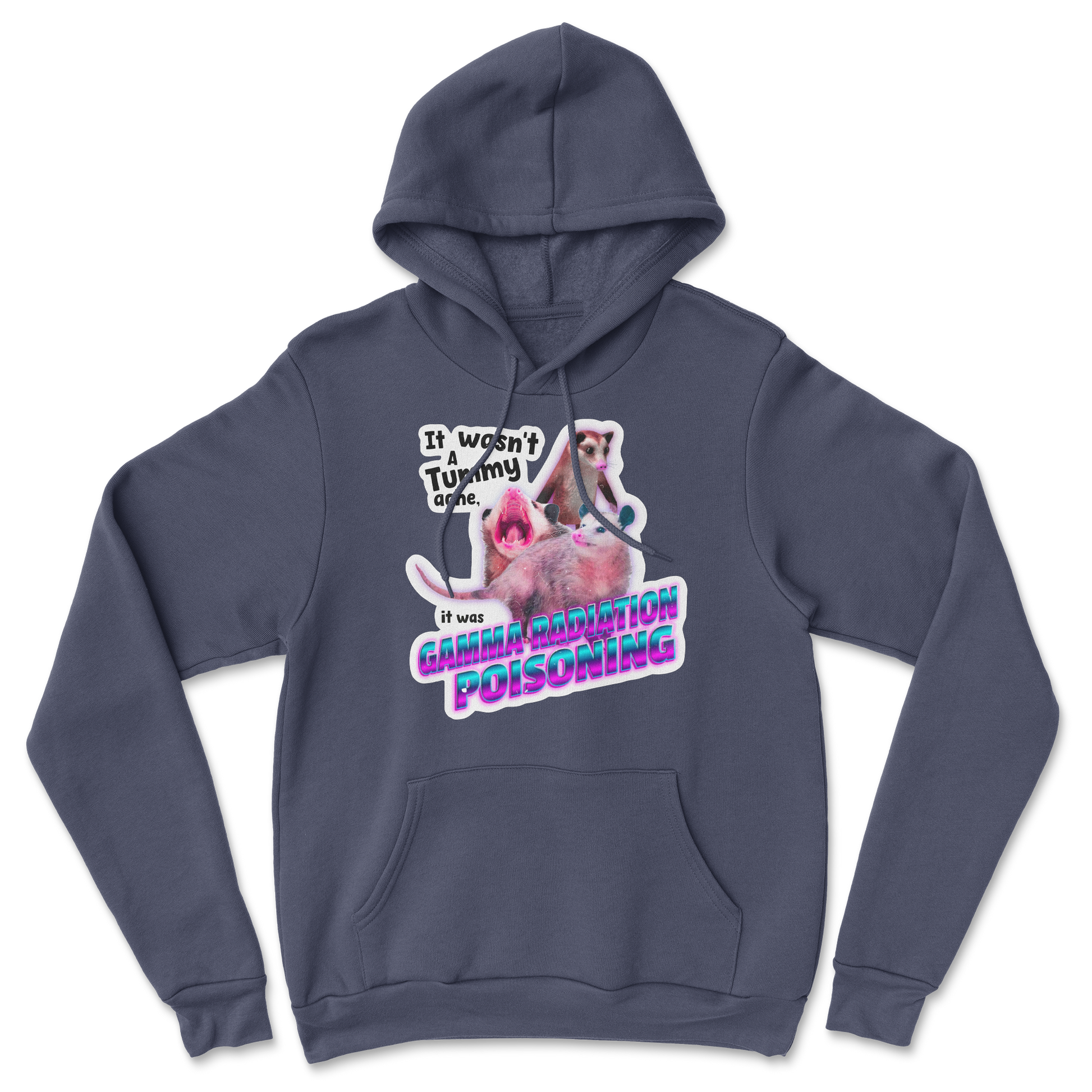 The Nice Shirt Hoodie Possum Radiation  in Navy