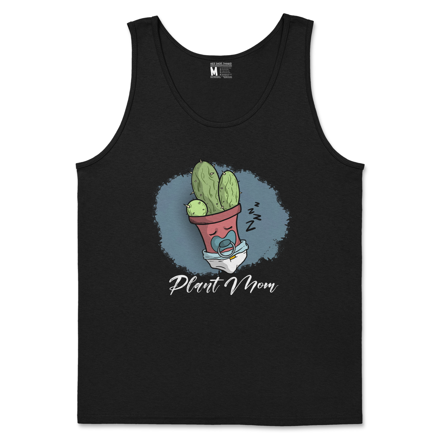 Gildan SoftStyle Tank Top Plant Mom 2 in Black