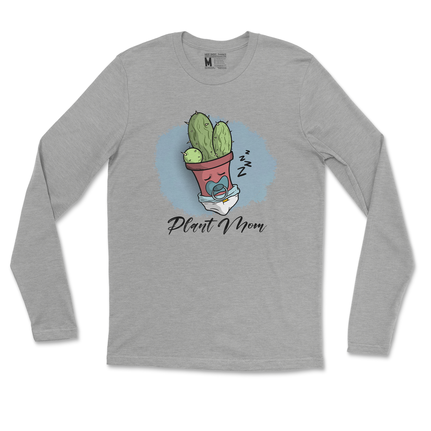 Gildan SoftStyle Long Sleeve Plant Mom 2 in Sports Grey