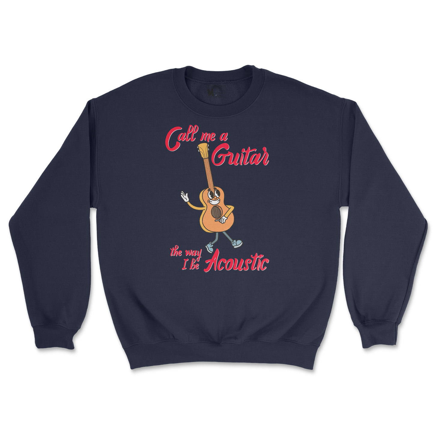 Gildan SoftStyle Crew Neck I Do Be Acoustic in Navy