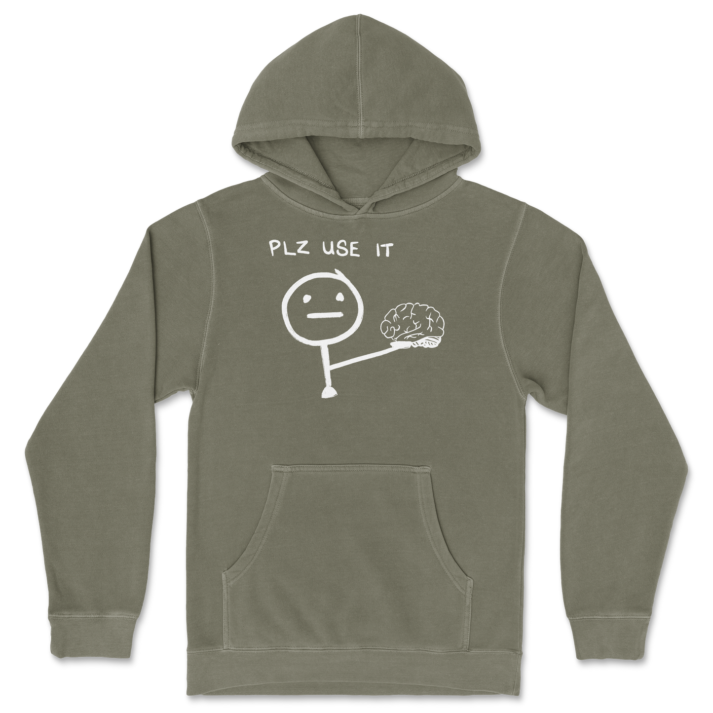 Independent Clothing Co. Hoodie Plz Use It in Olive