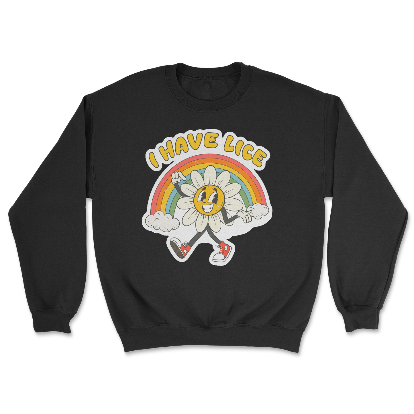 Heavy Blend Crew Neck Lice  in Black