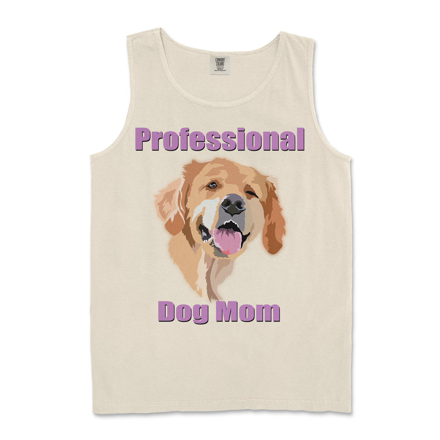 Comfort Colors Tank Top Dog Mom in Ivory