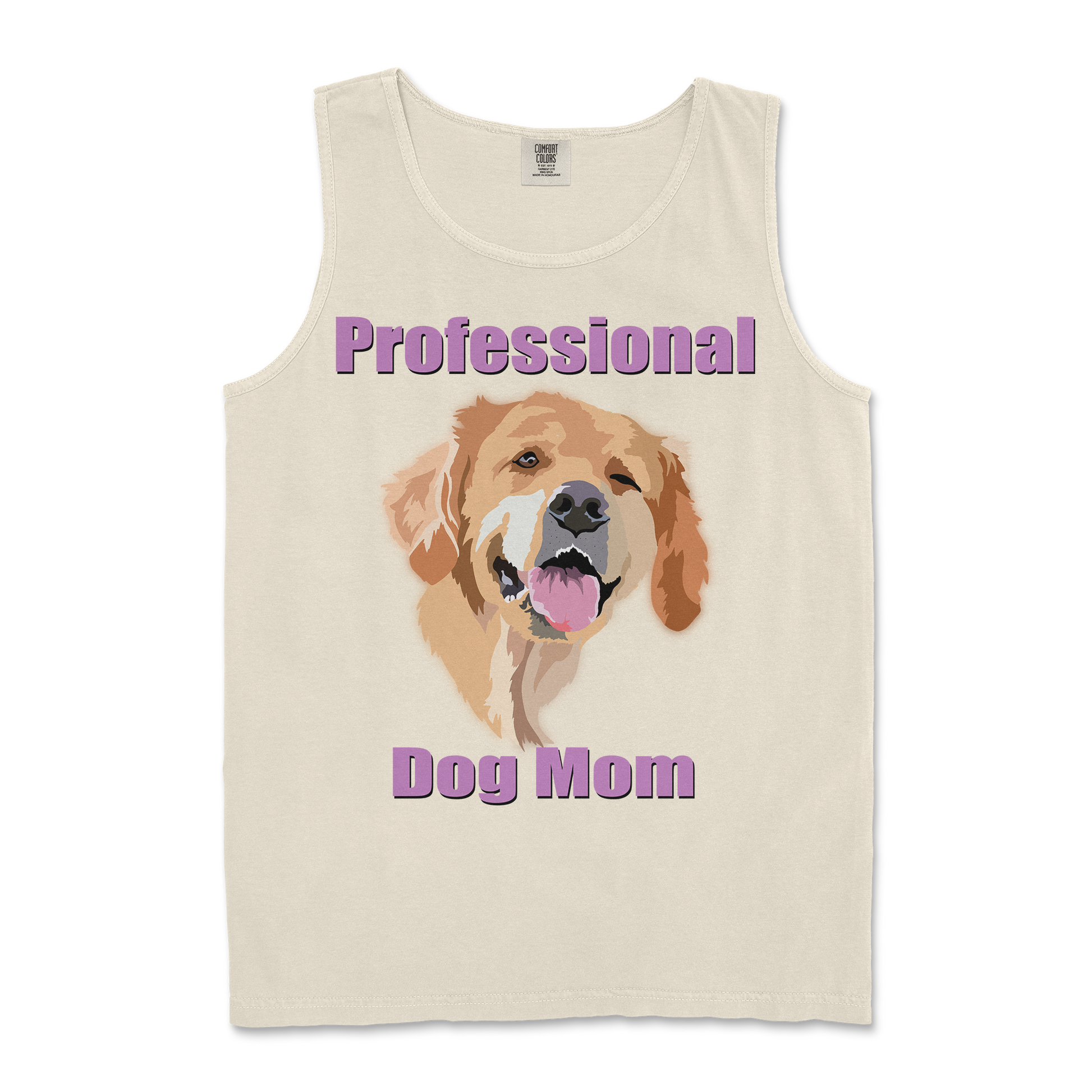 Comfort Colors Tank Top Dog Mom in Ivory