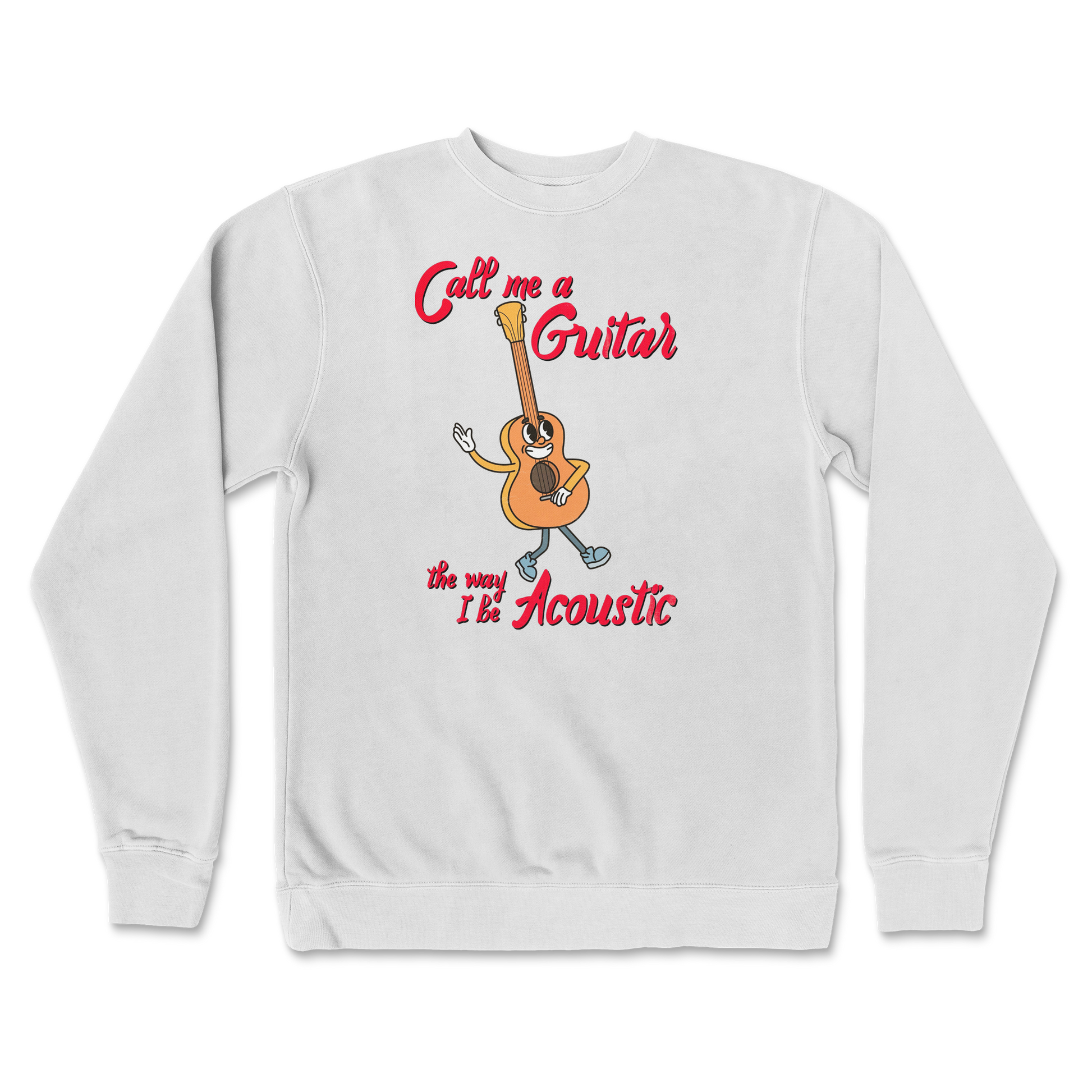 Independent Clothing Co. Crew Neck I Do Be Acoustic  in white