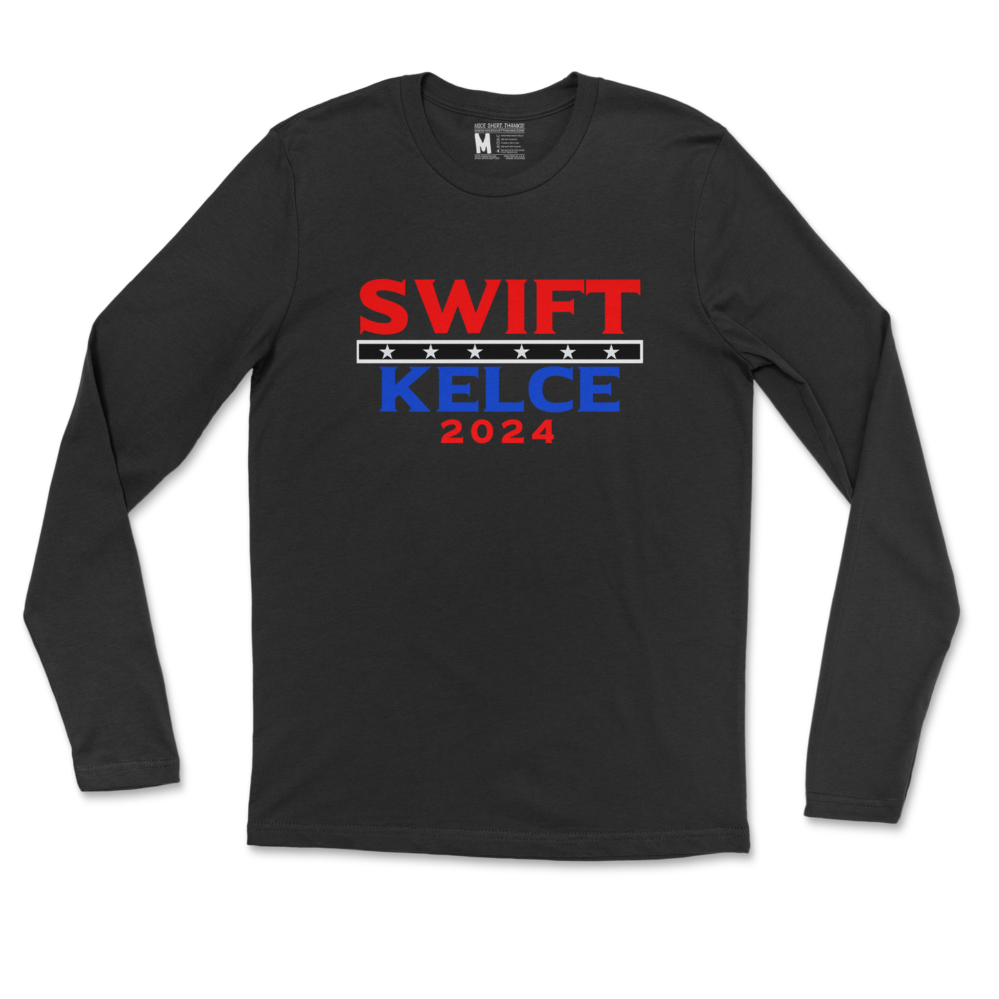 Gildan SoftStyle Long Sleeve Swift Kelce 2024 in Black