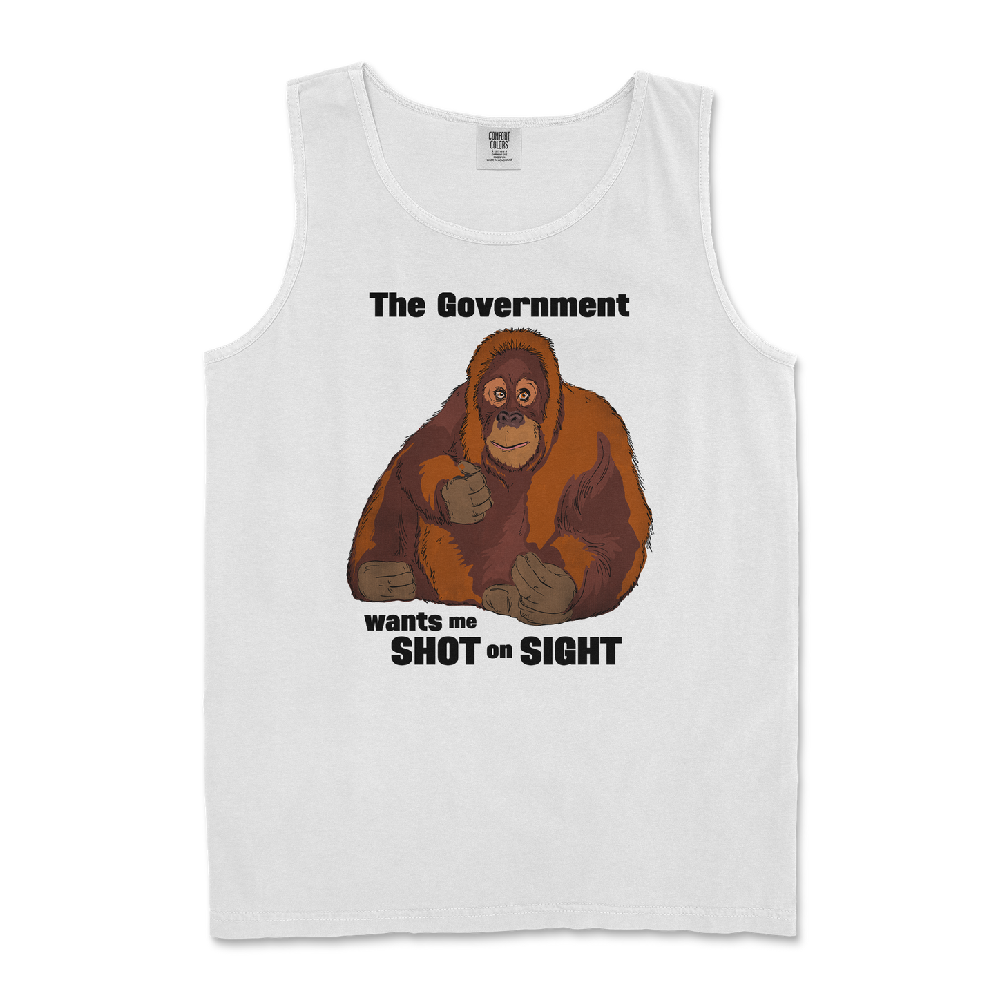Comfort Colors Tank Top The Government Hates Me in White