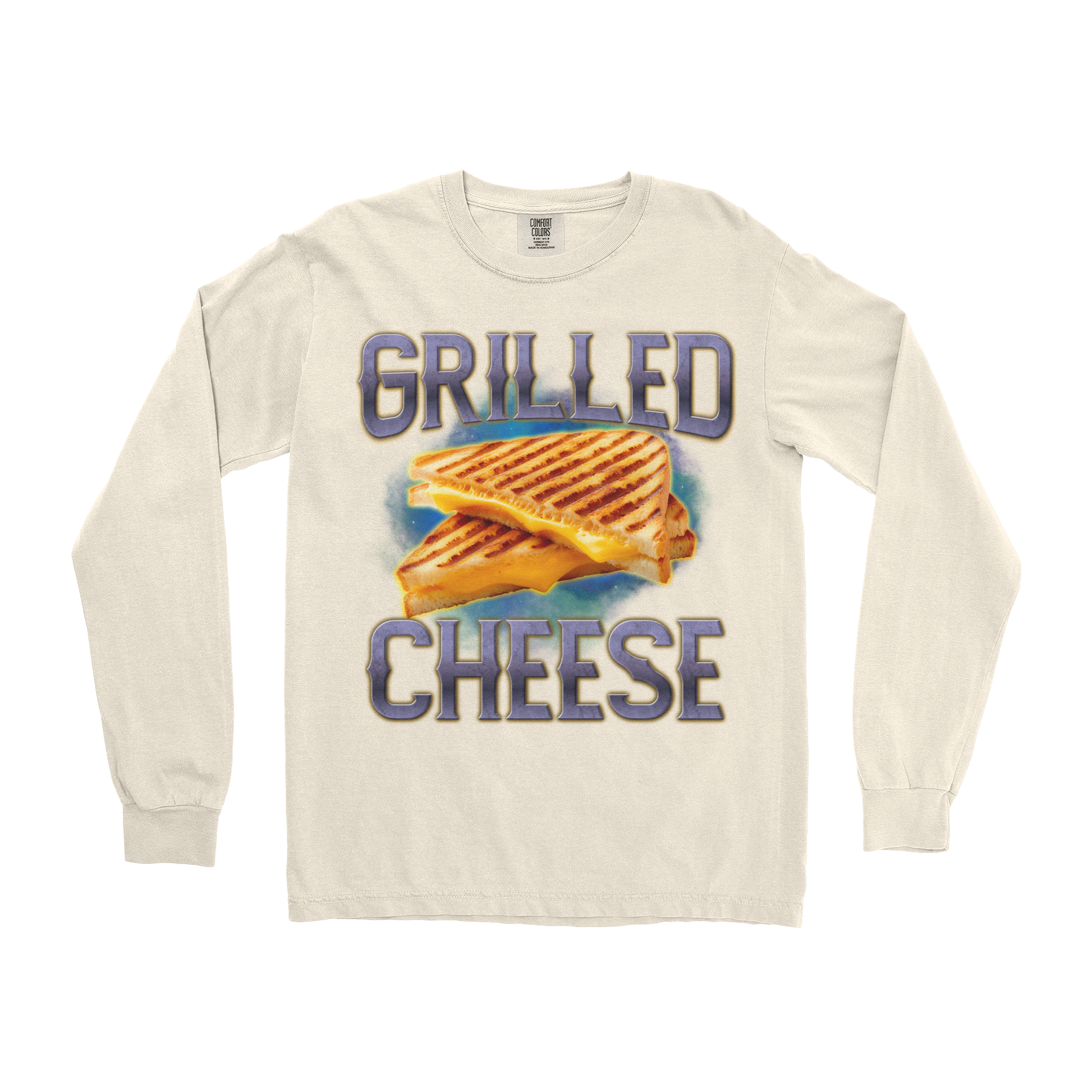 Comfort Colors Long Sleeve Grilled Cheese  in Ivory