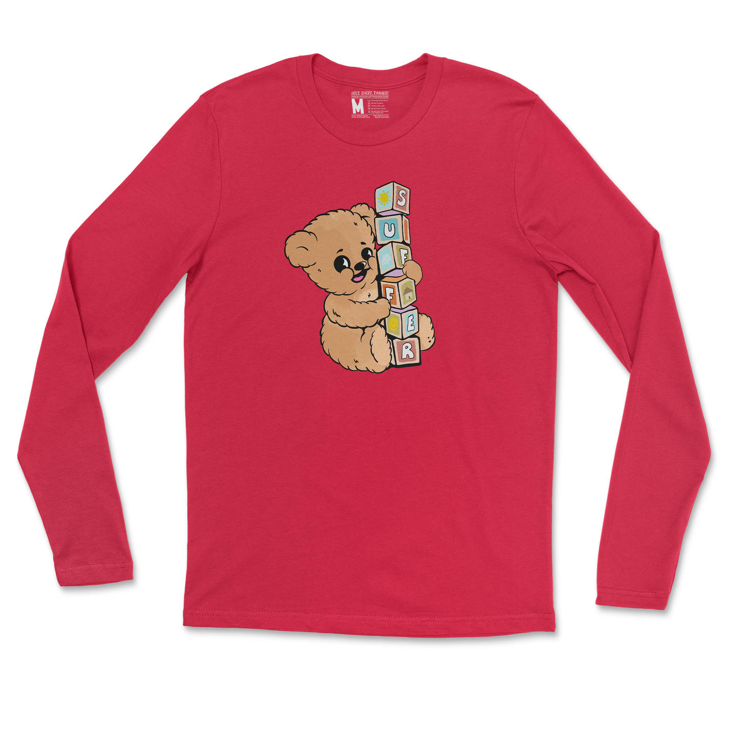 Gildan SoftStyle Long Sleeve in Red