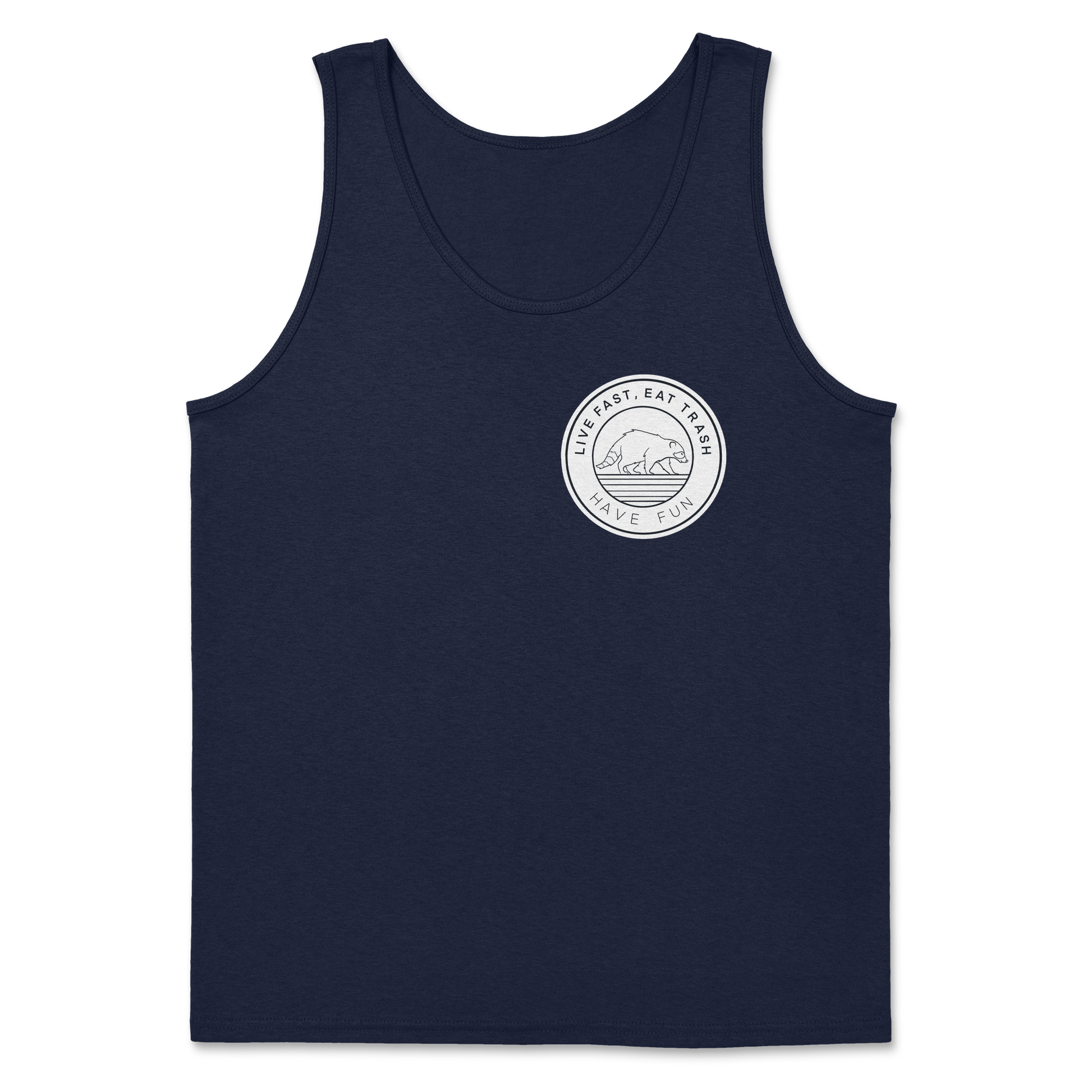 Heavy Blend Tank Top Raccoon Logo  in Navy