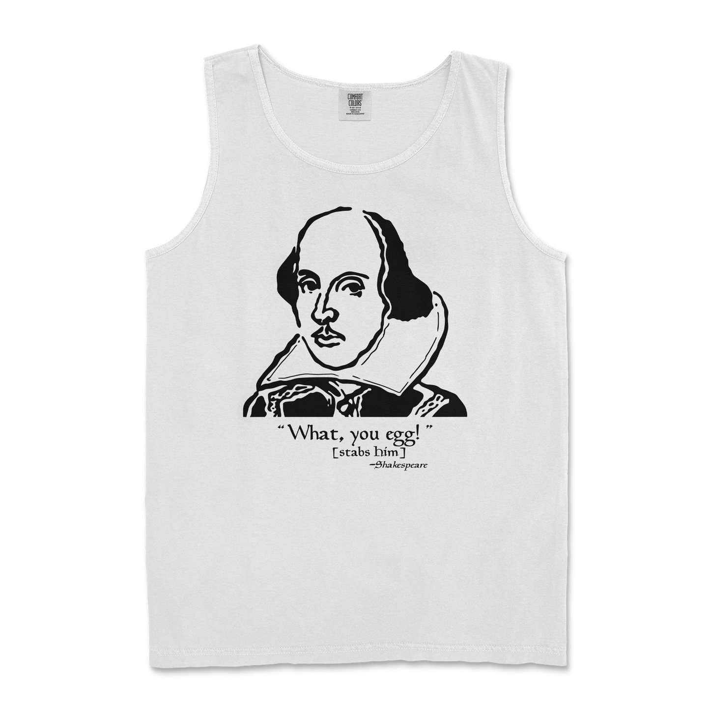 Comfort Colors Tank Top Shakespeare Quote in White