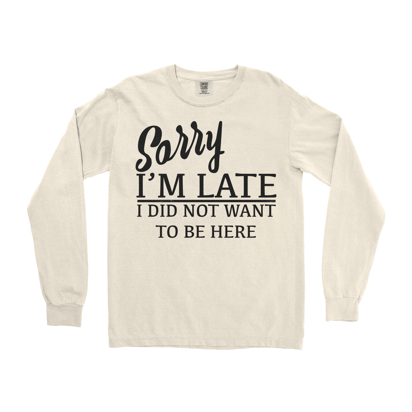Comfort Colors Long Sleeve Late in Ivory