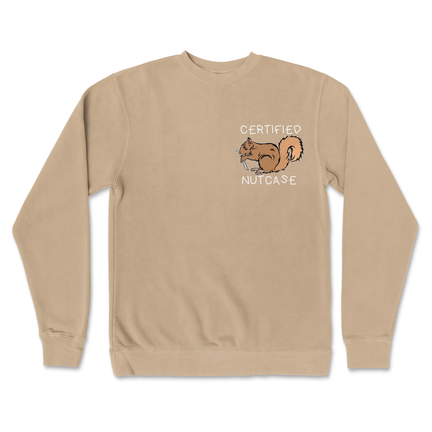 Independent Clothing Co. Crew Neck Nutcase in Sandstone