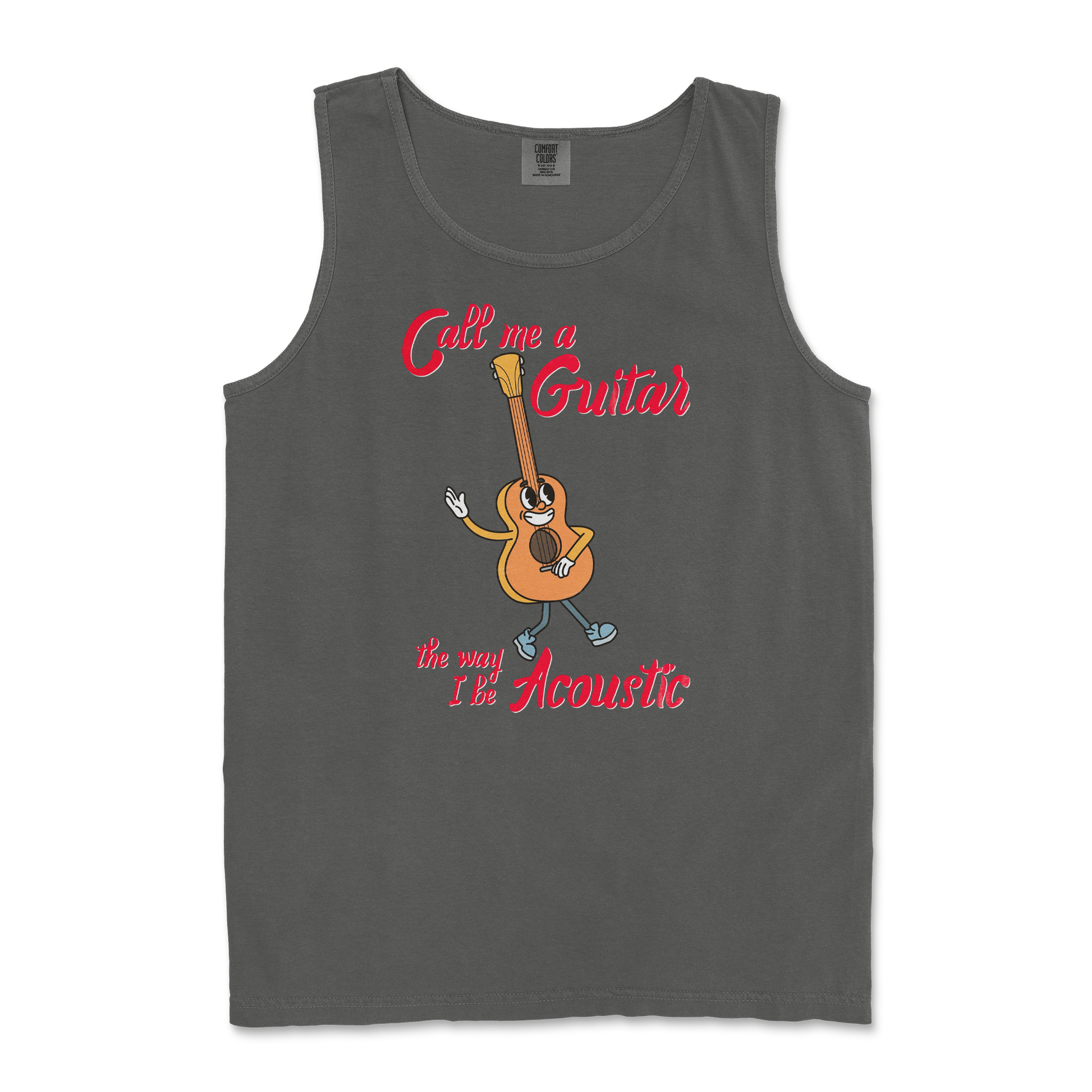 Comfort Colors Tank Top I Do Be Acoustic  in Pepper