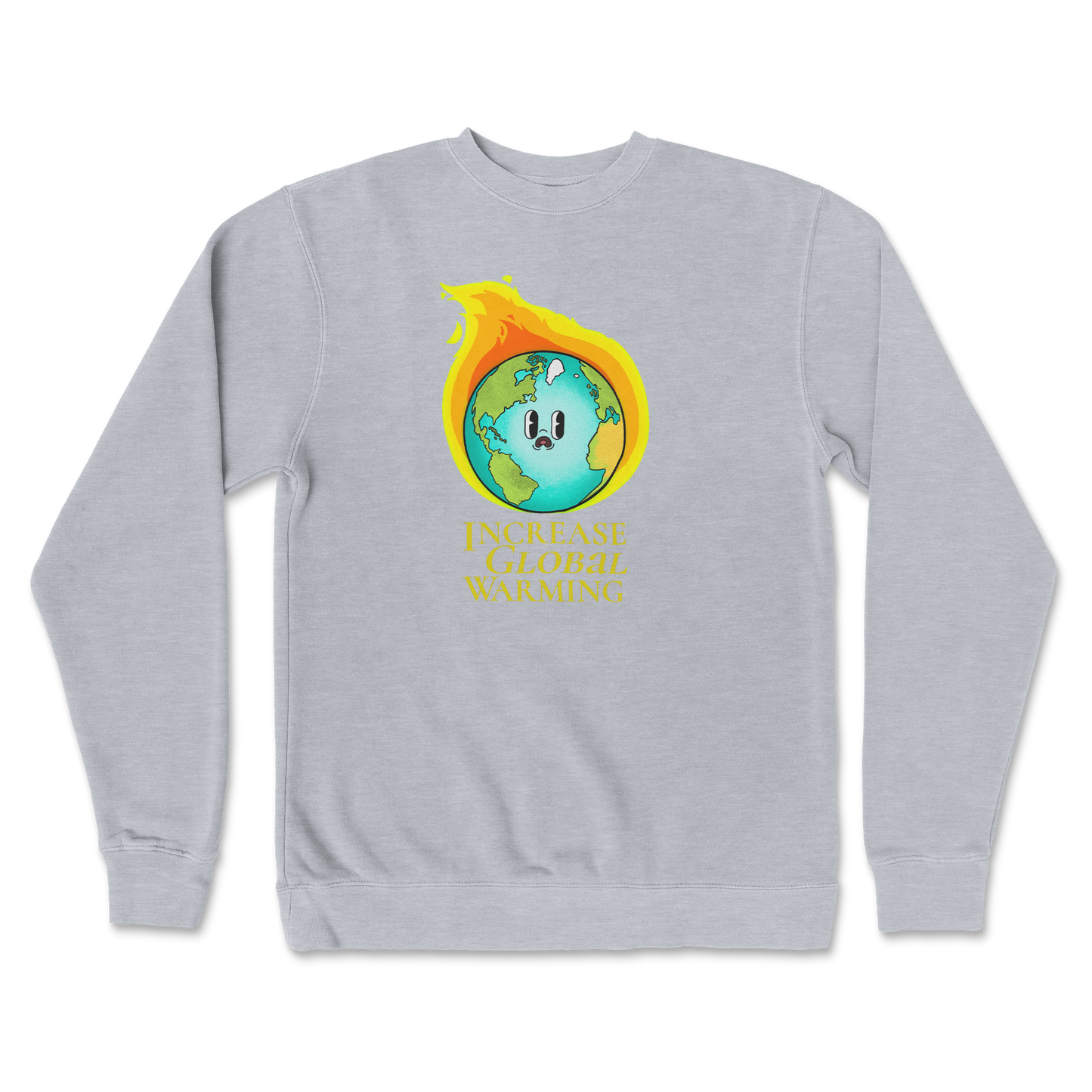 Independent Clothing Co. Crew Neck Increase Global Warming in GreyHeather
