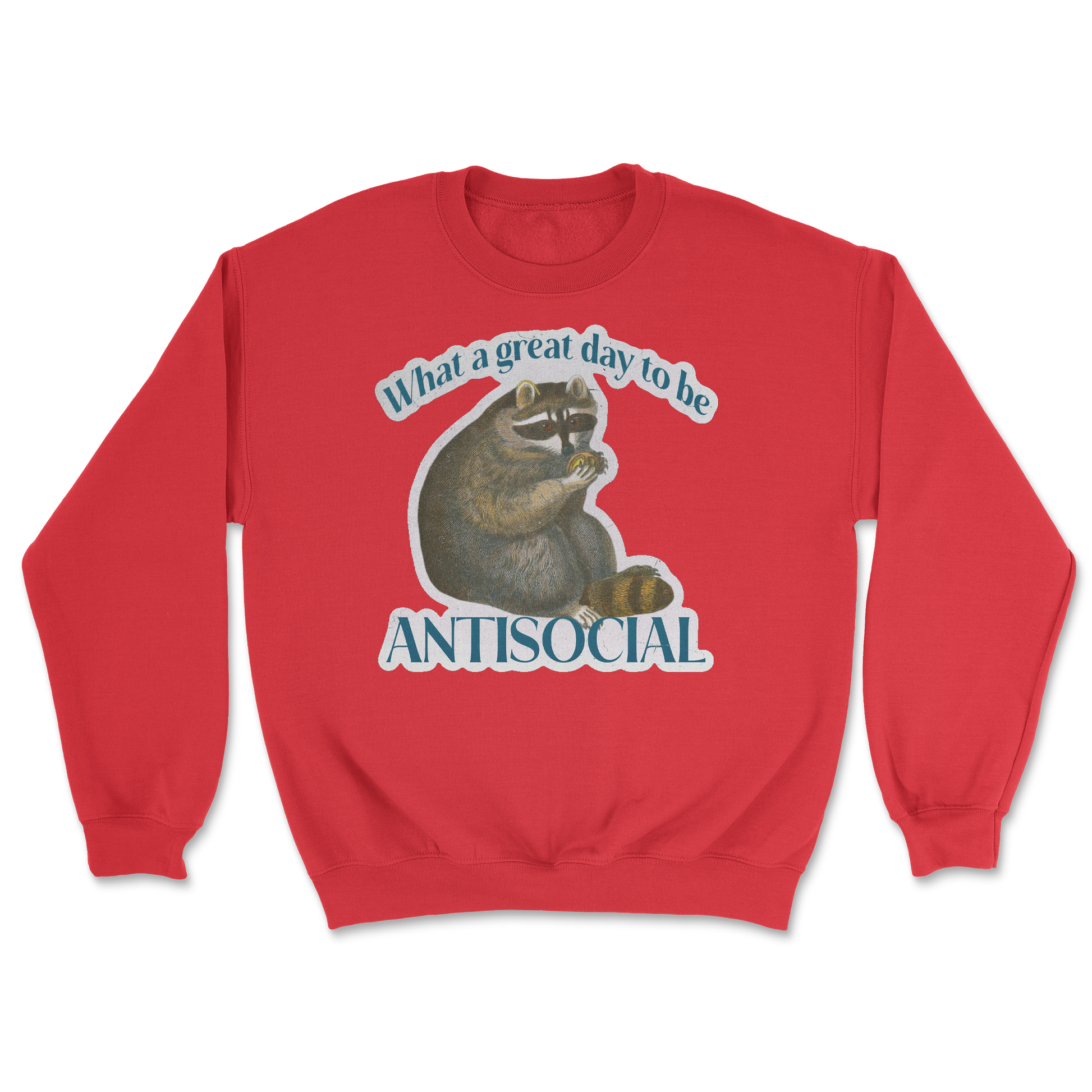 Heavy Blend Crew Neck Antisocial in Red