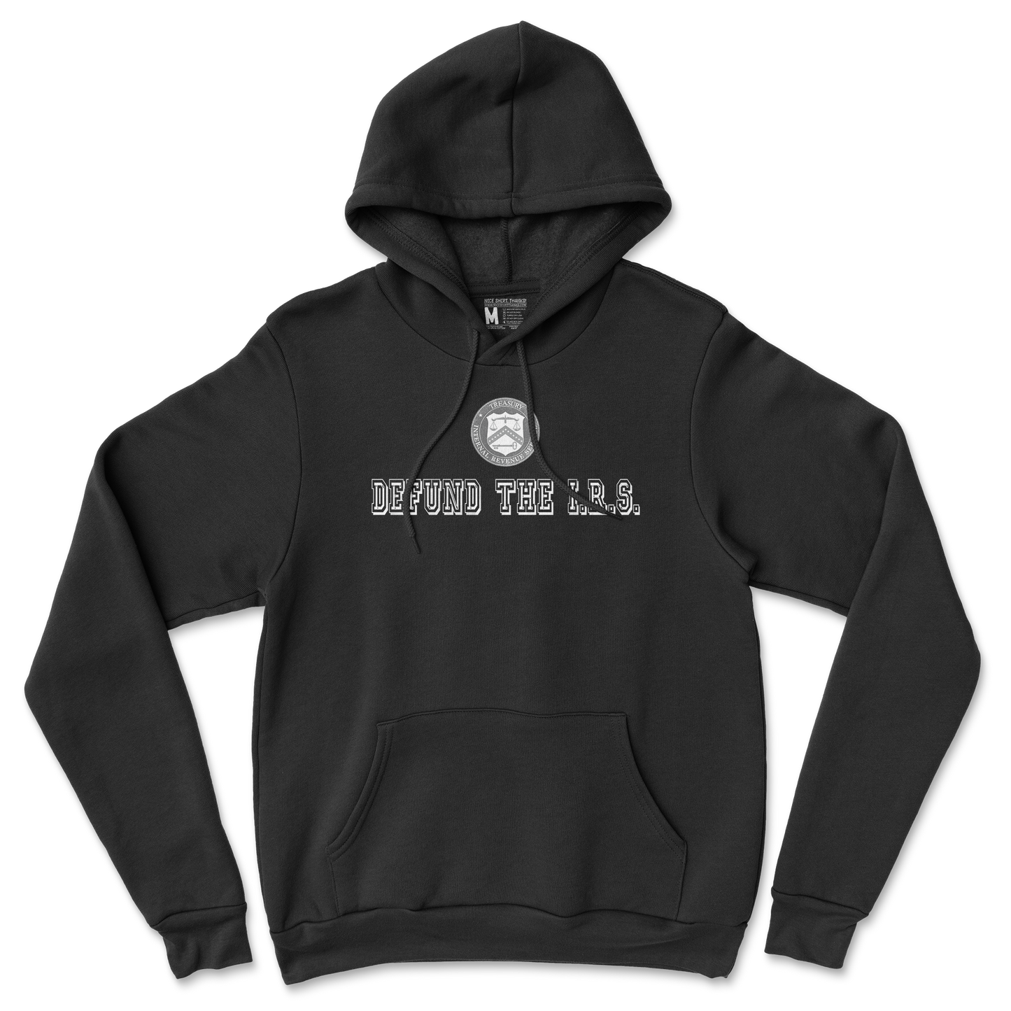 Gildan SoftStyle Hoodie Defund The I.R.S. in Back