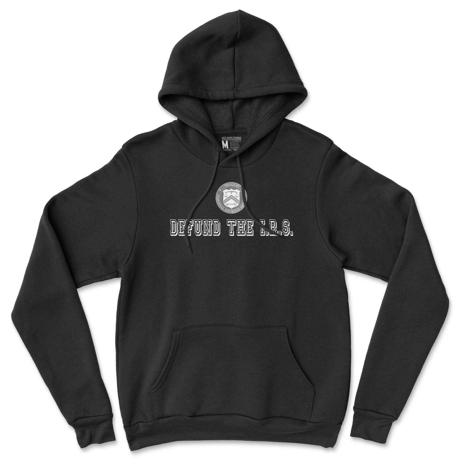 Gildan SoftStyle Hoodie Defund The I.R.S. in Back