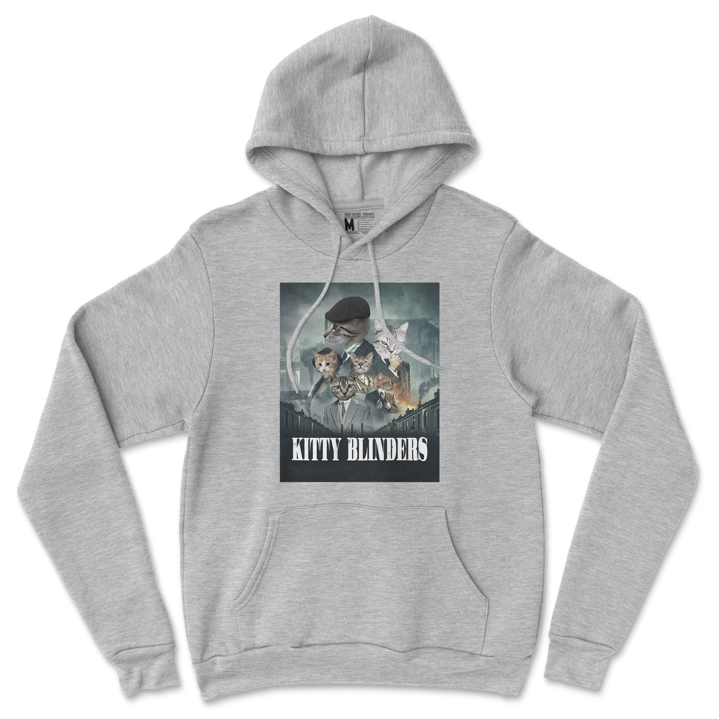 Gildan SoftStyle Hoodie Kitty Blinders in Sports Grey