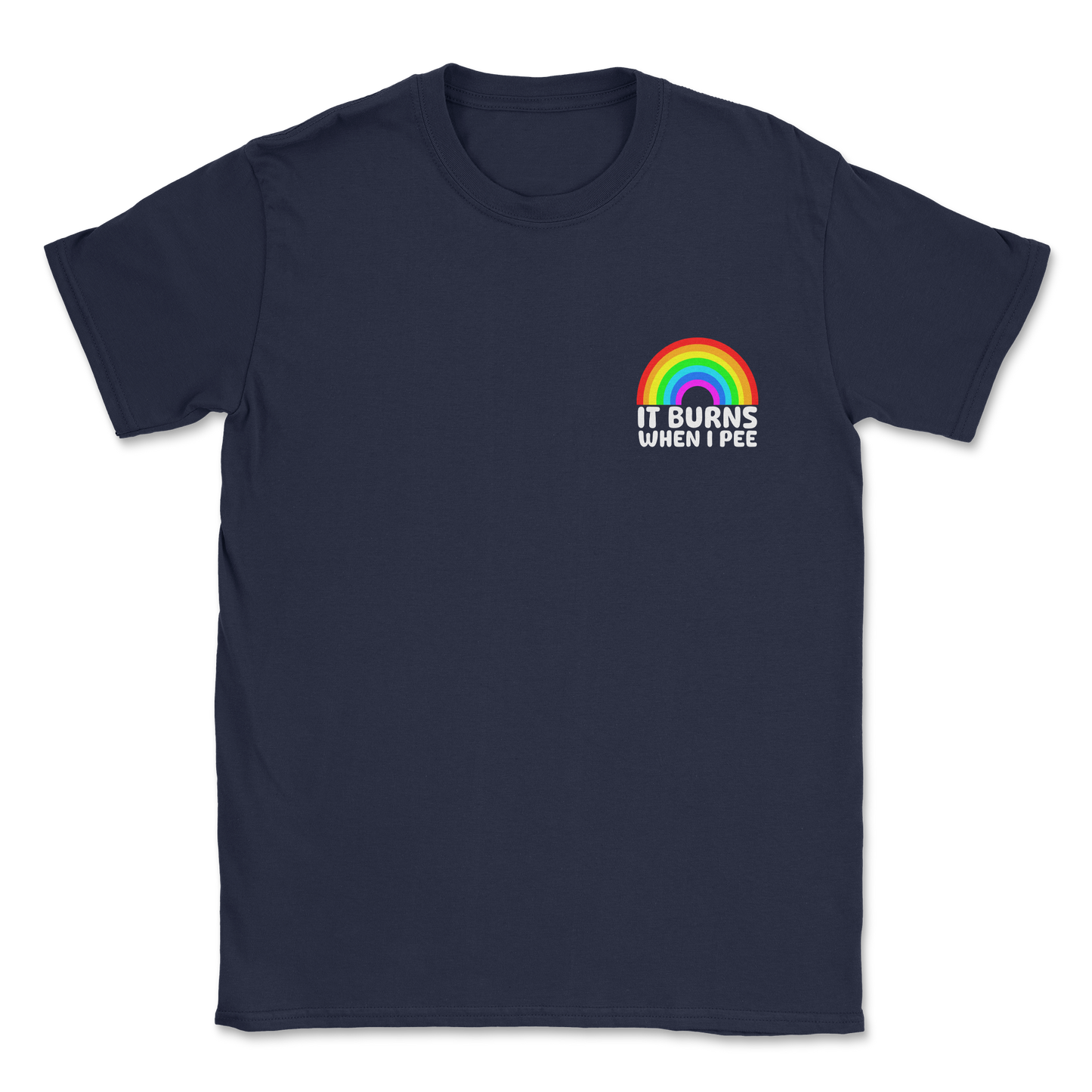 Gildan SoftStyle T-Shirt Burns When I Pee in Navy