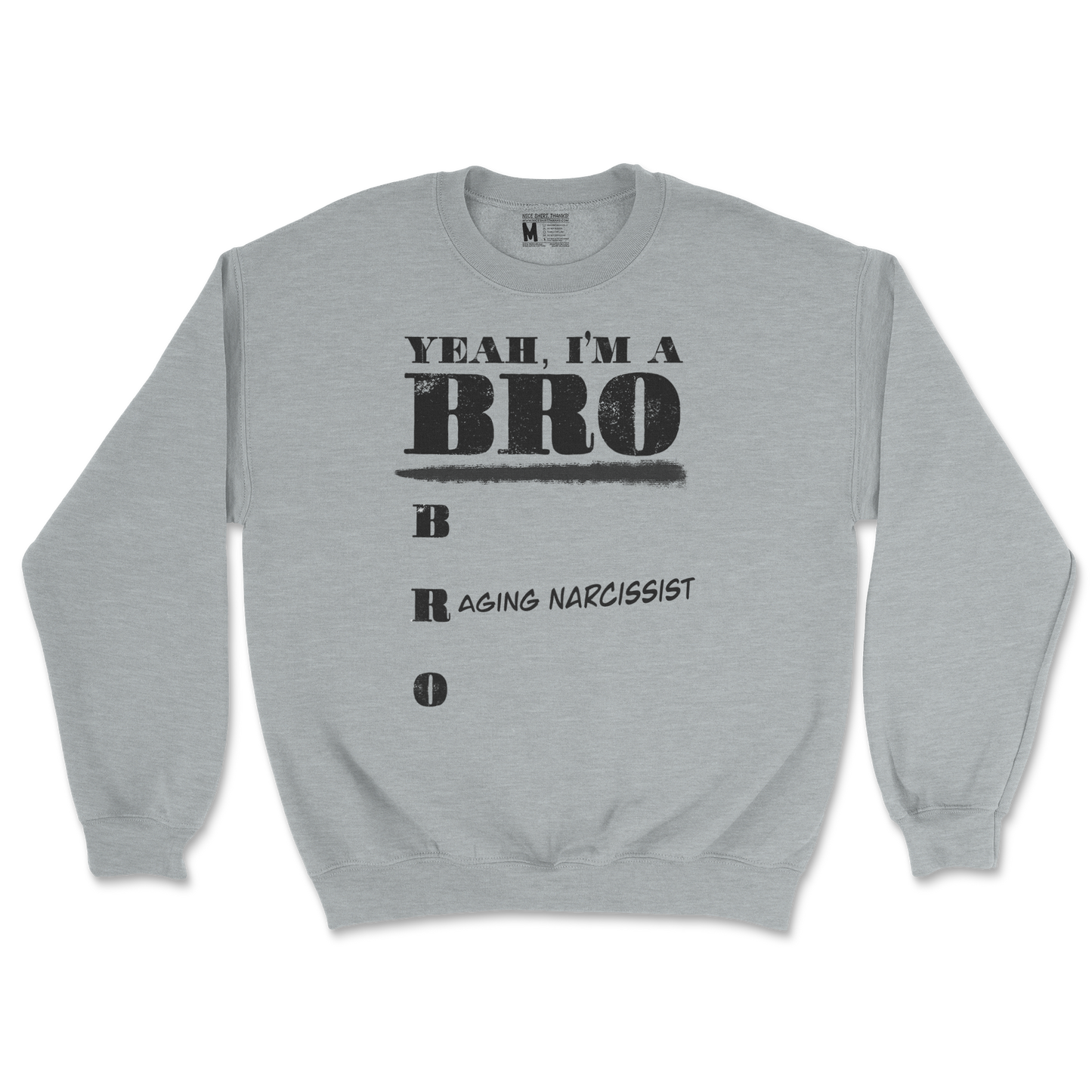 Gildan SoftStyle Crew Neck Im Your Bro in Sports Grey