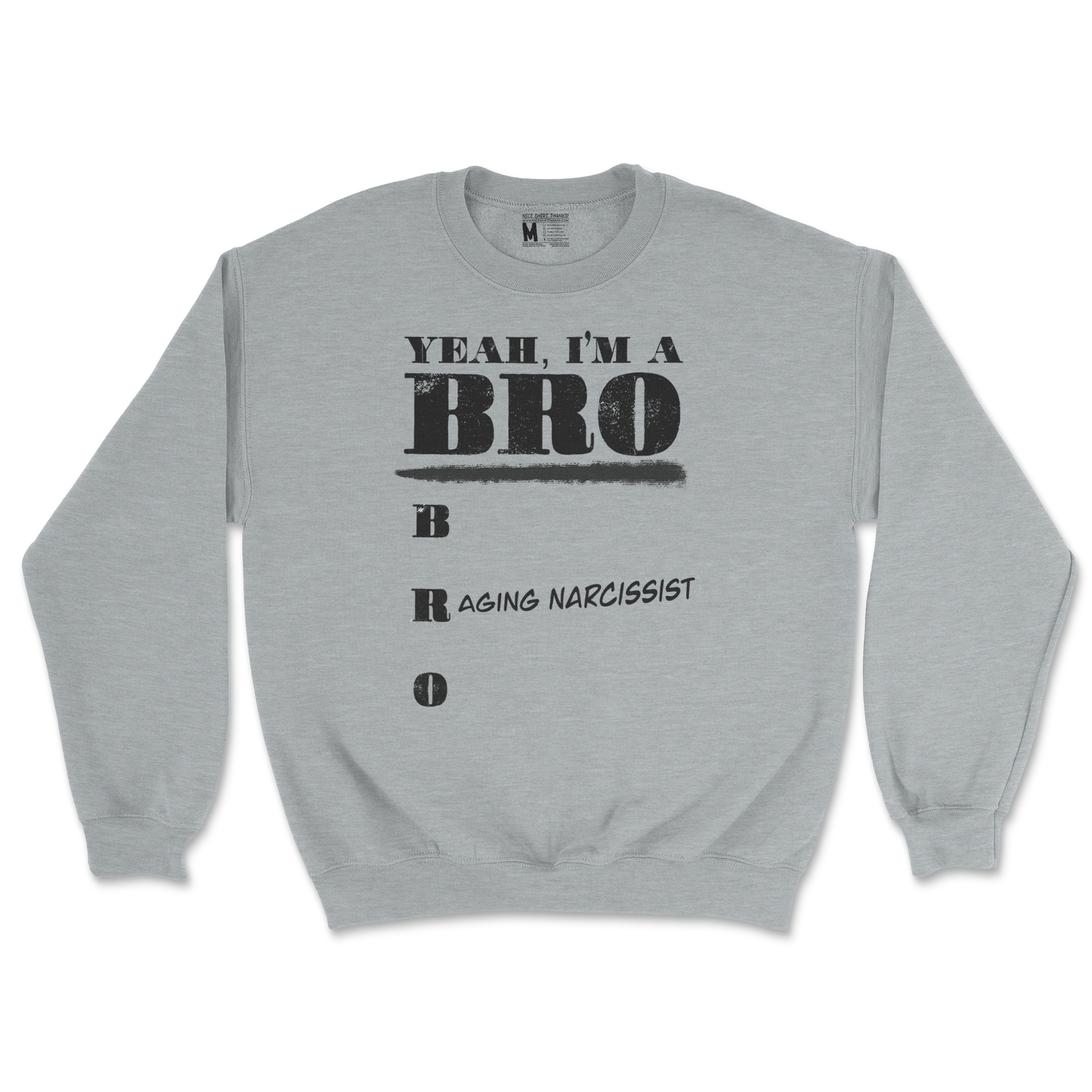 Gildan SoftStyle Crew Neck Im Your Bro in Sports Grey