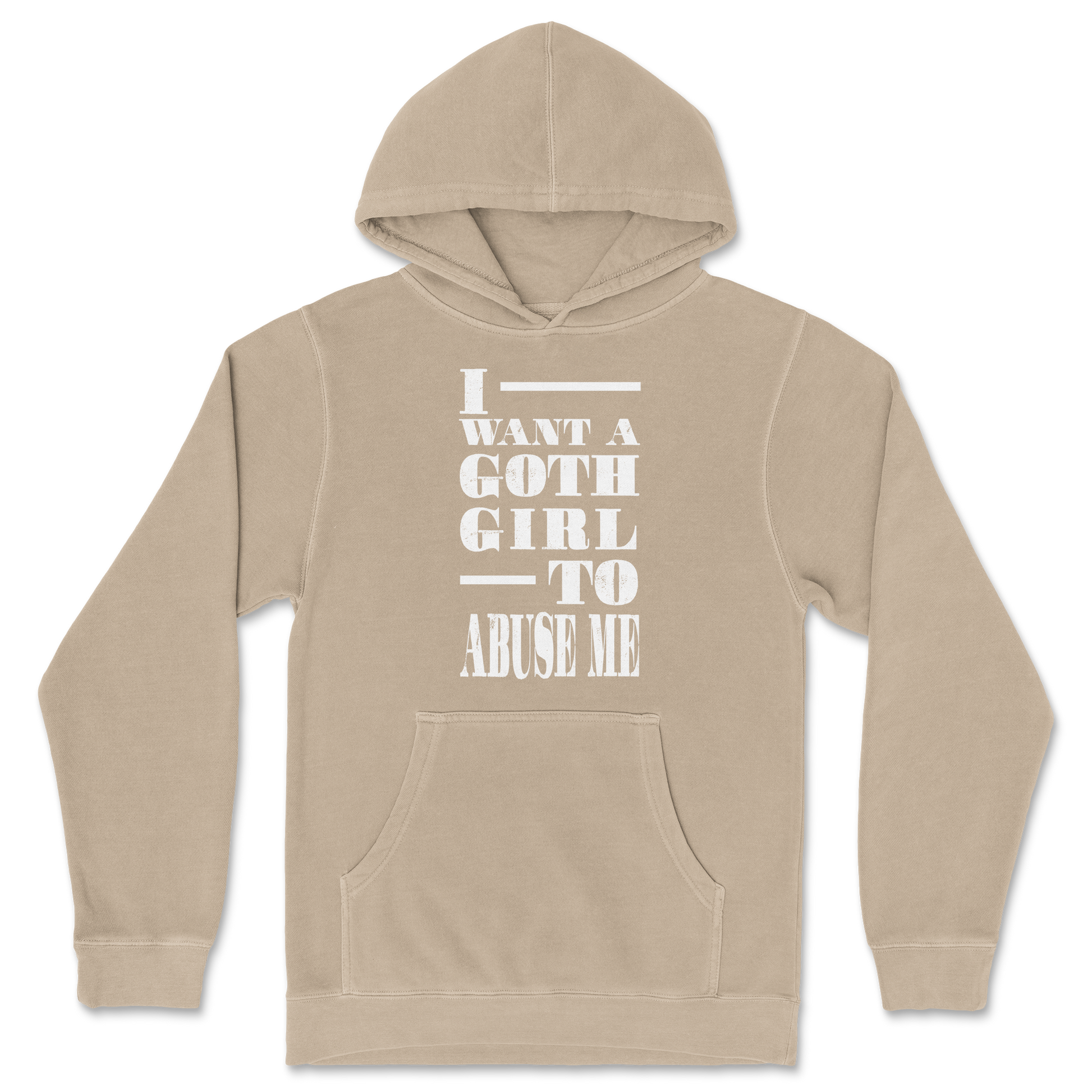 Independent Clothing Co. Hoodie I Want A Goth GF in Sandstone