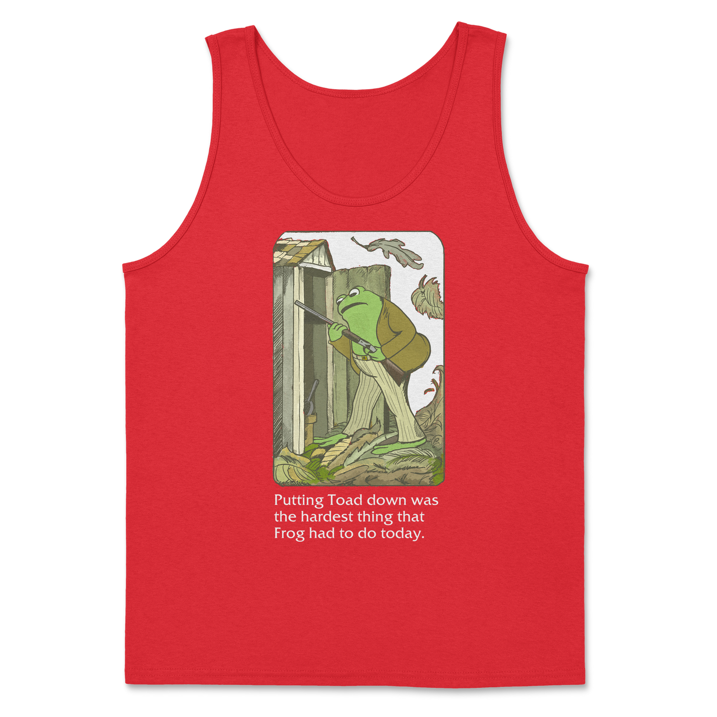 The Nice Shirt Tank Top Frog and Toad in Red