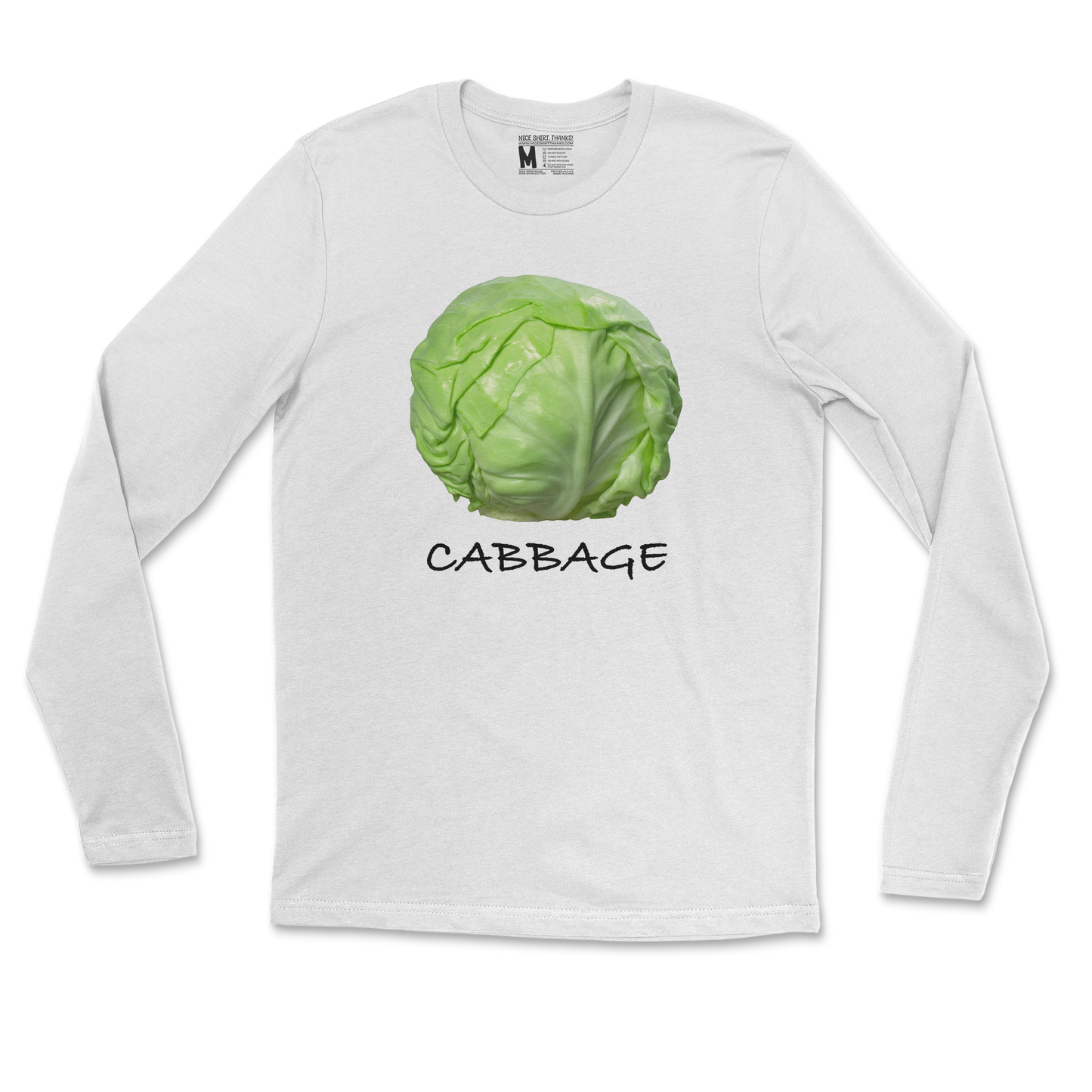 Gildan SoftStyle Long Sleeve Cabbage in White
