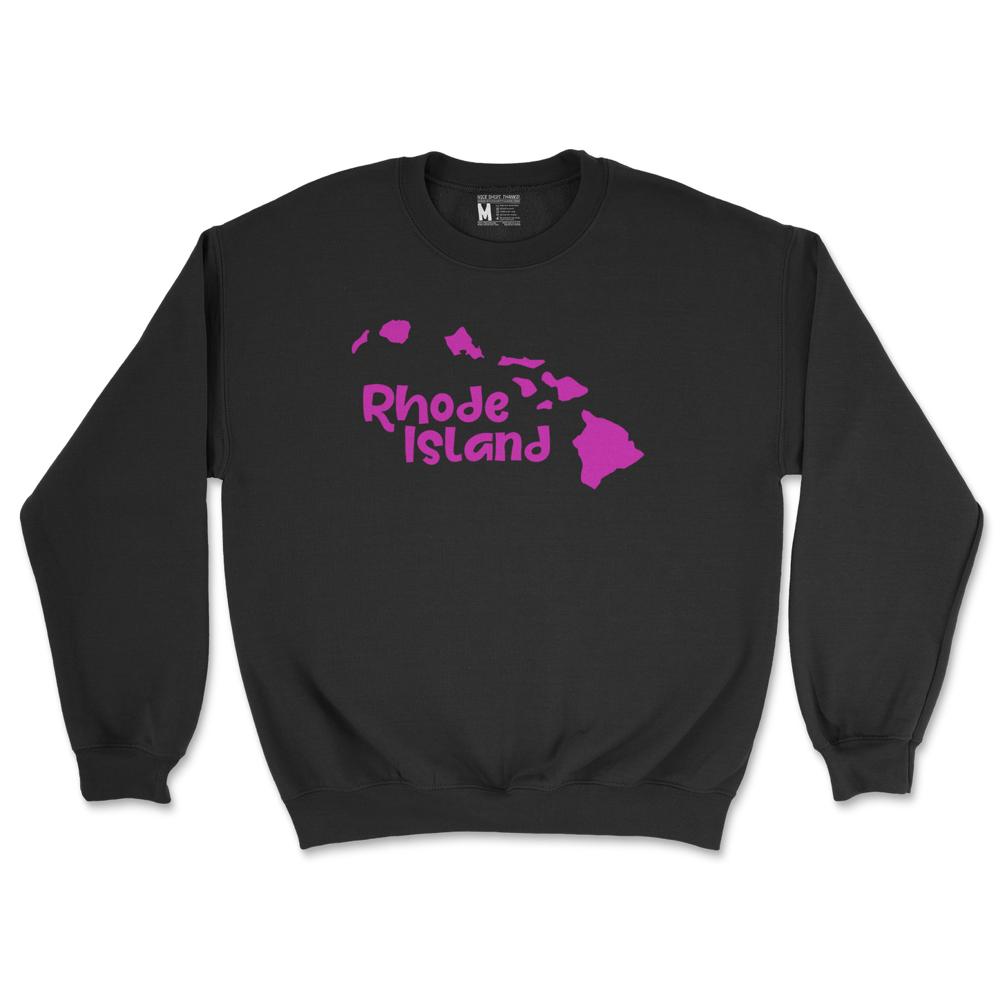 Gildan SoftStyle Crew Neck Rhode Island in Black