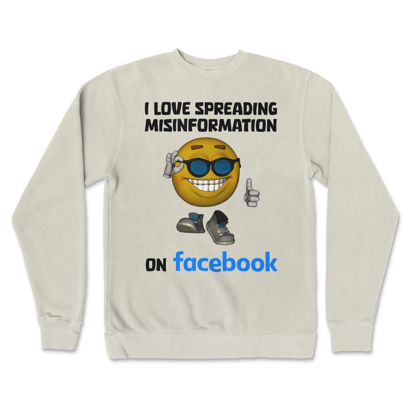 Independent Clothing Co. Crew Neck Spreadin Misinformation in Bone
