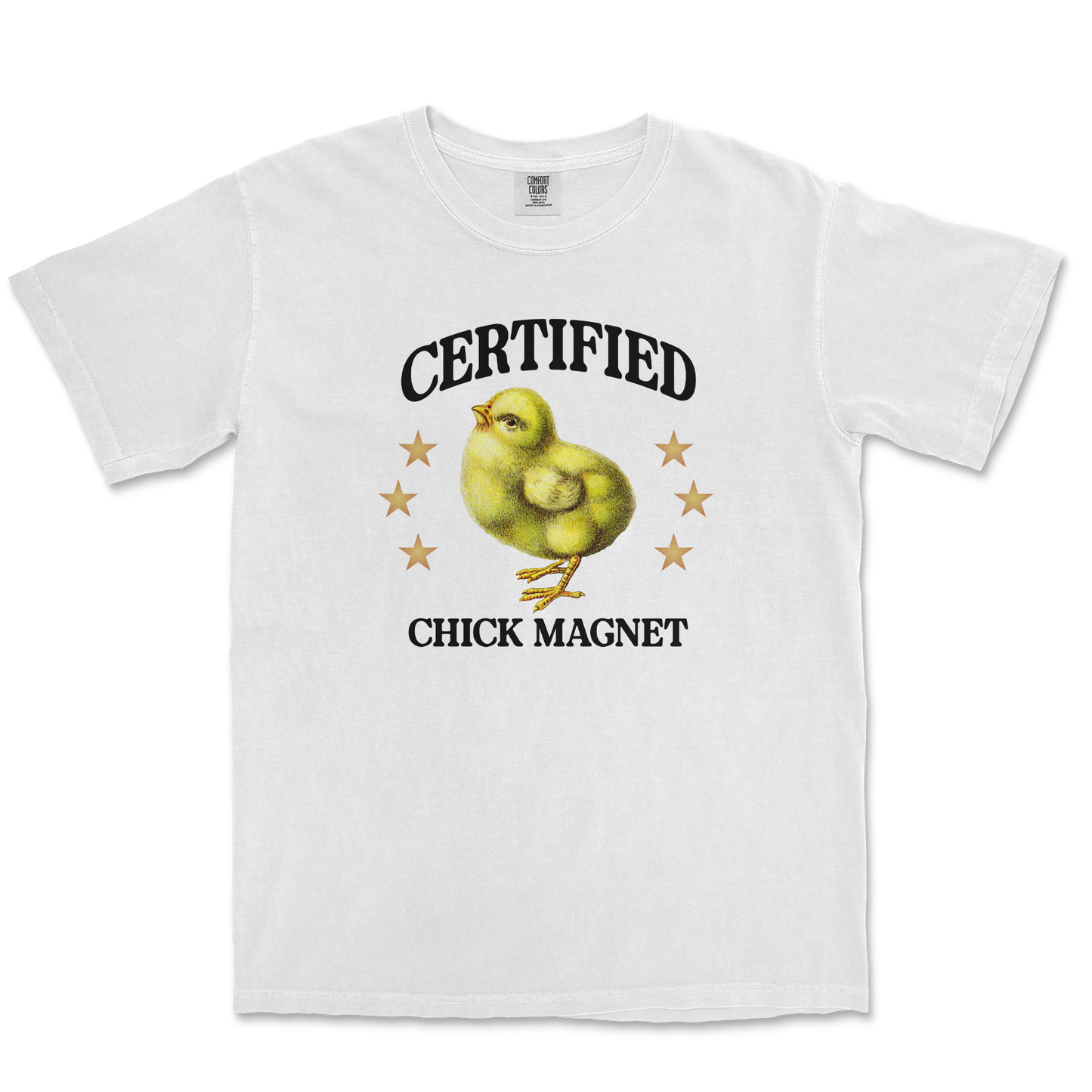 Comfort Colors T-Shirt Chick Magnet in White