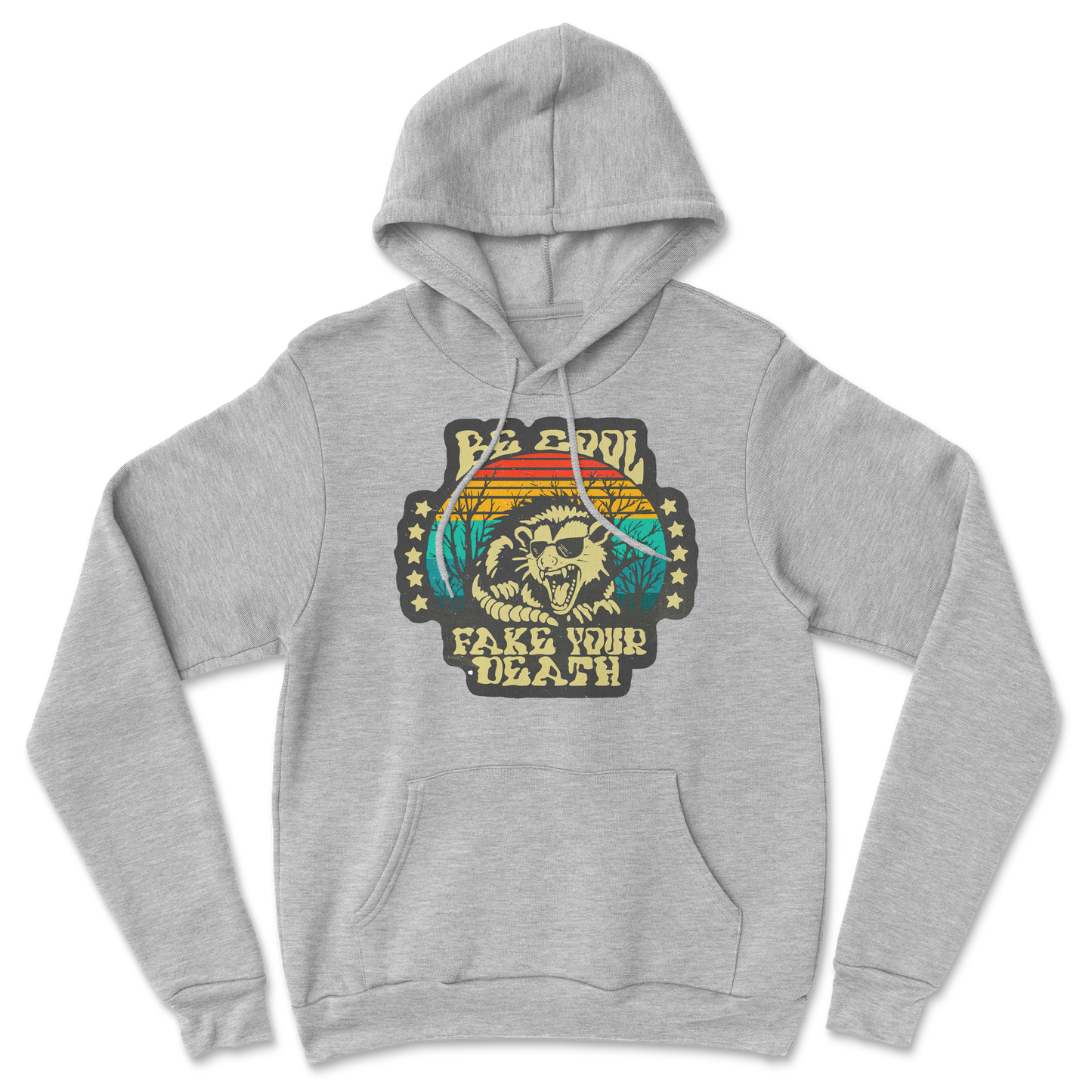 Heavy Blend Hoodie Fake Your Death in Grey Heather