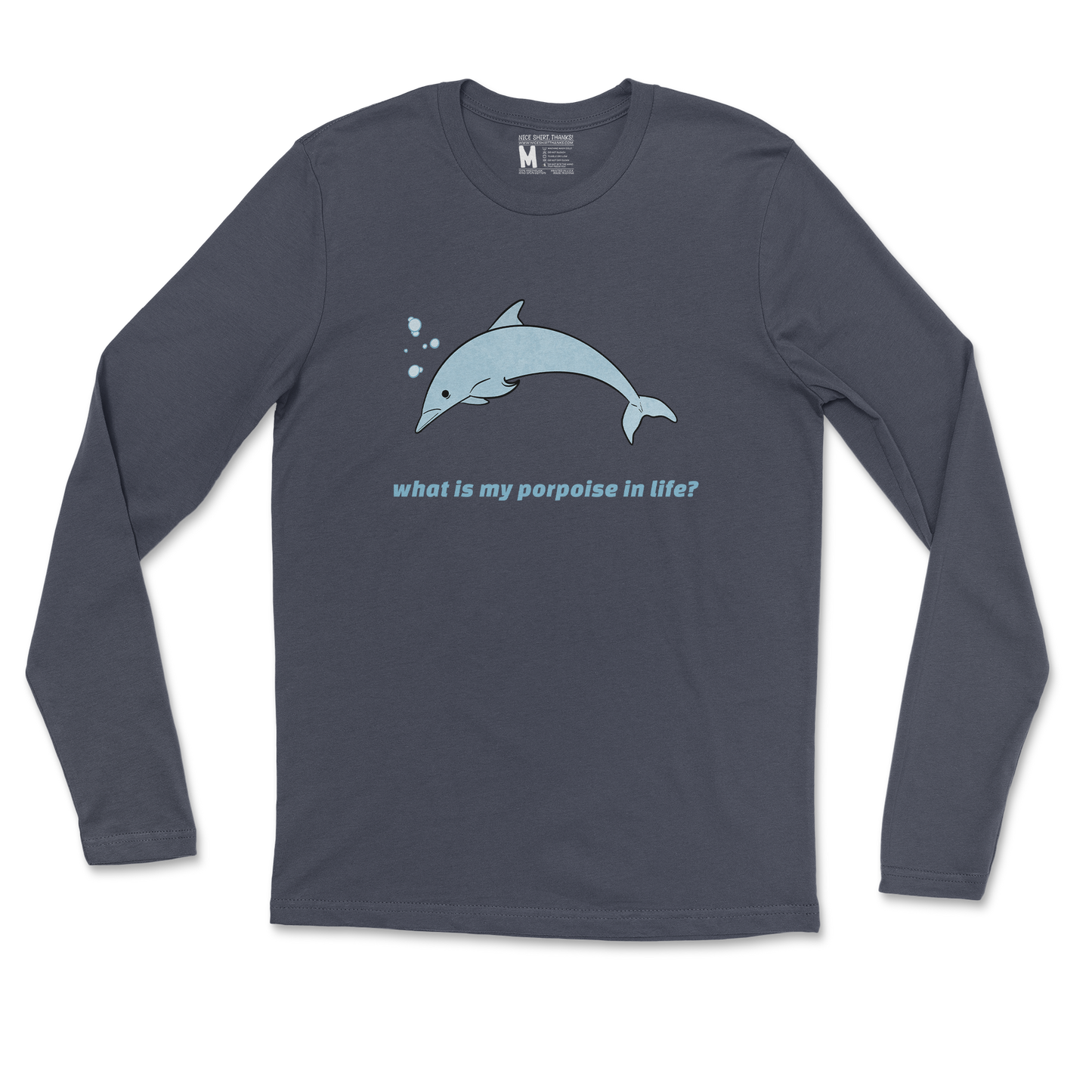 Gildan SoftStyle Long Sleeve Porpoise in Navy