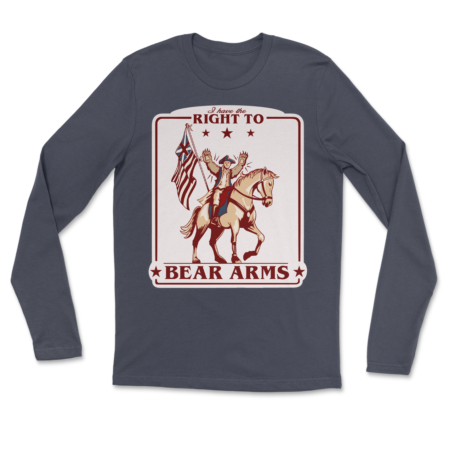 Heavy Blend Long Sleeve Right to Bear Arms in Navy