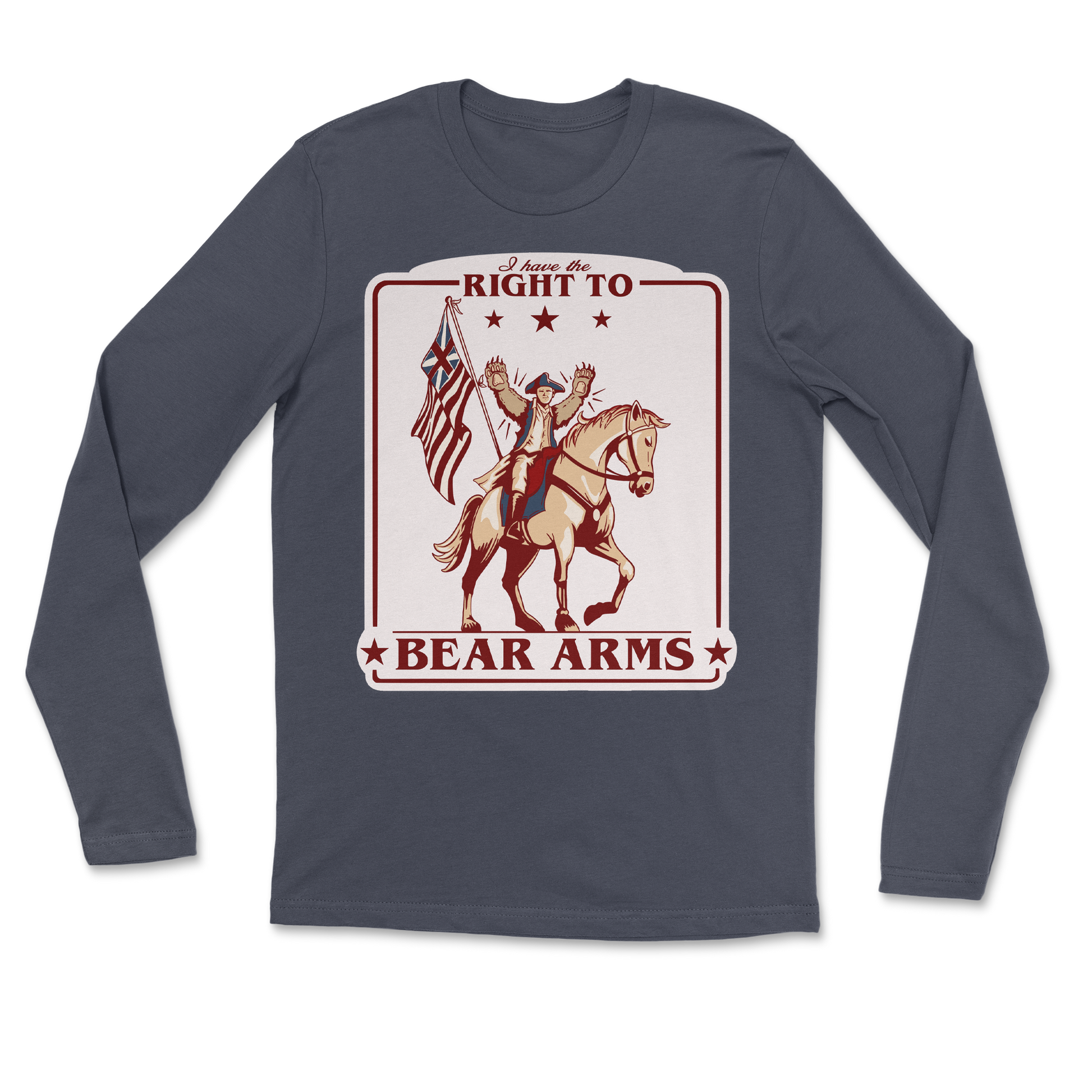 Heavy Blend Long Sleeve Right to Bear Arms in Navy
