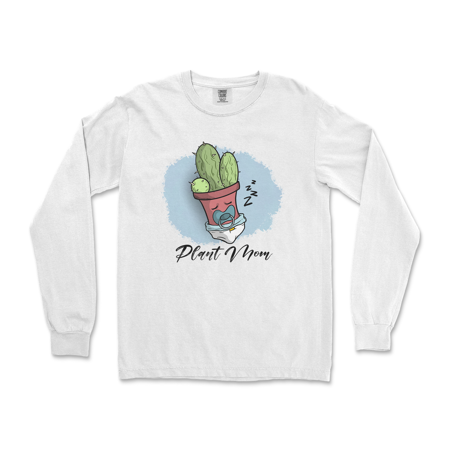 Comfort Colors Long Sleeve Plant Mom 2 in White