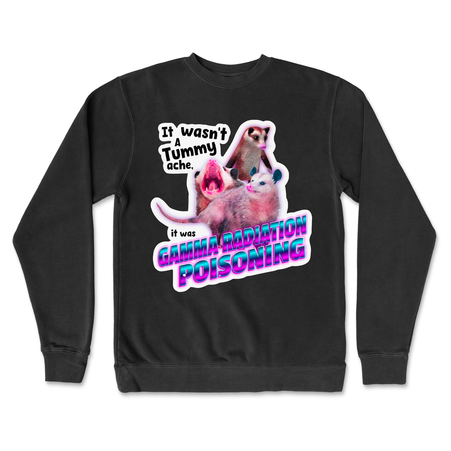 Independent Clothing Co. Crew Neck Possum Radiation in Black