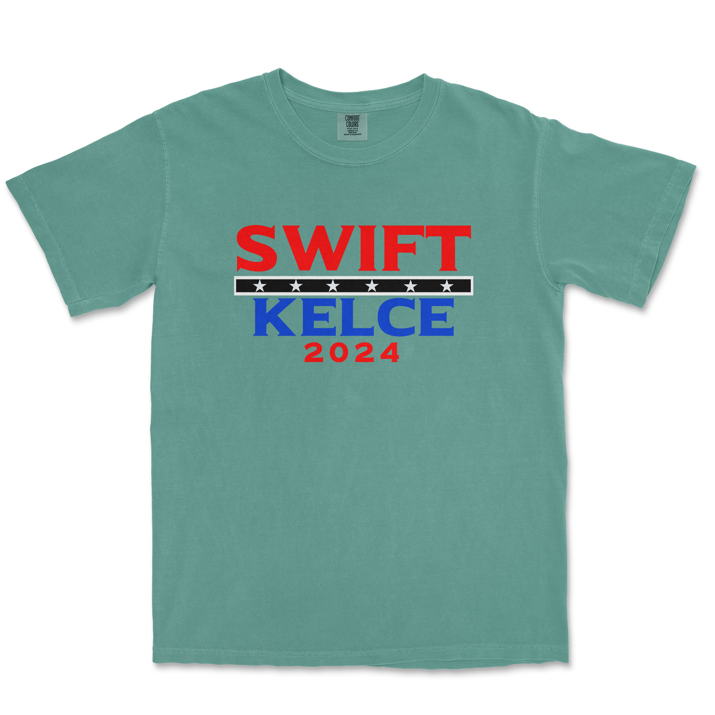 Comfort Colors T-Shirt Swift Kelce 2024 in LightGreen