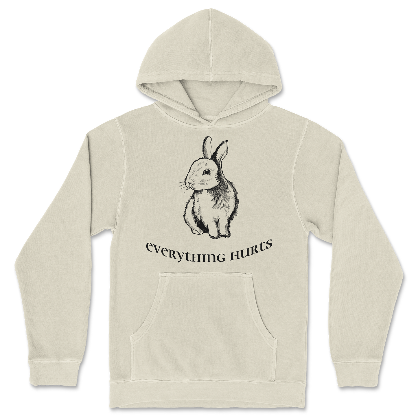 Independent Clothing Co. Hoodie Everything Hurts in Ivory
