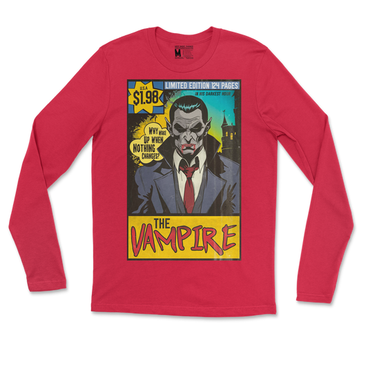 The Nice Shirt Long Sleeve Sad Vampire in Red