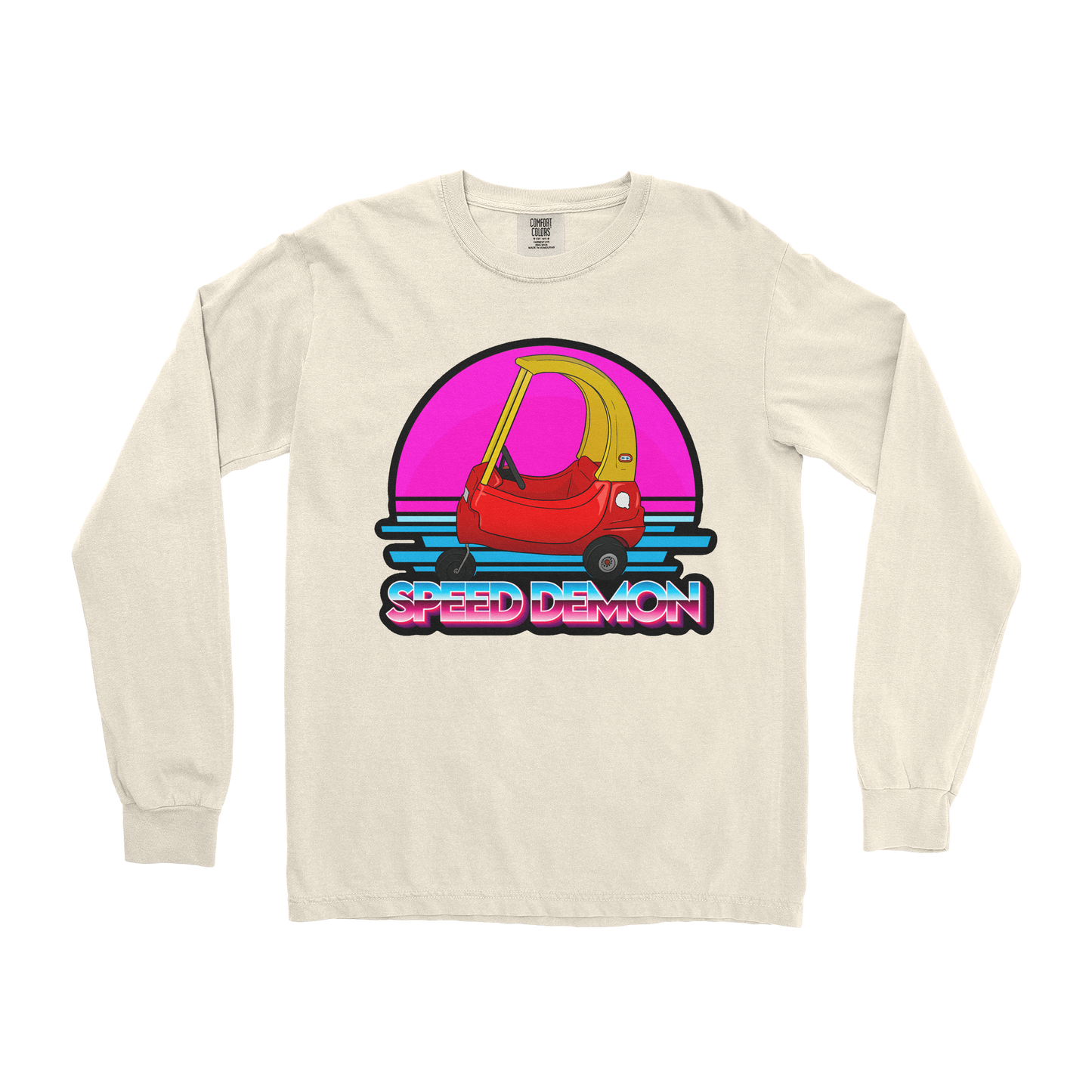 Comfort Colors Long Sleeve Speed Demon in Ivory