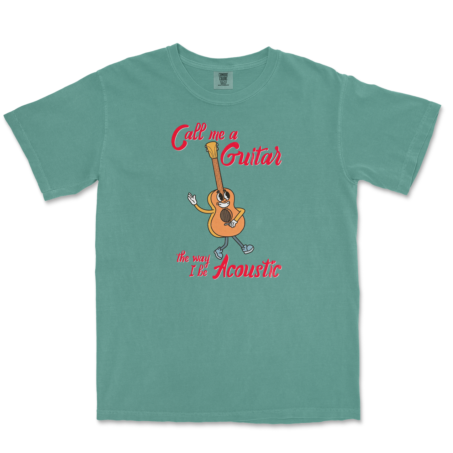 Comfort Colors T-Shirt I Do Be Acoustic in Light-Green