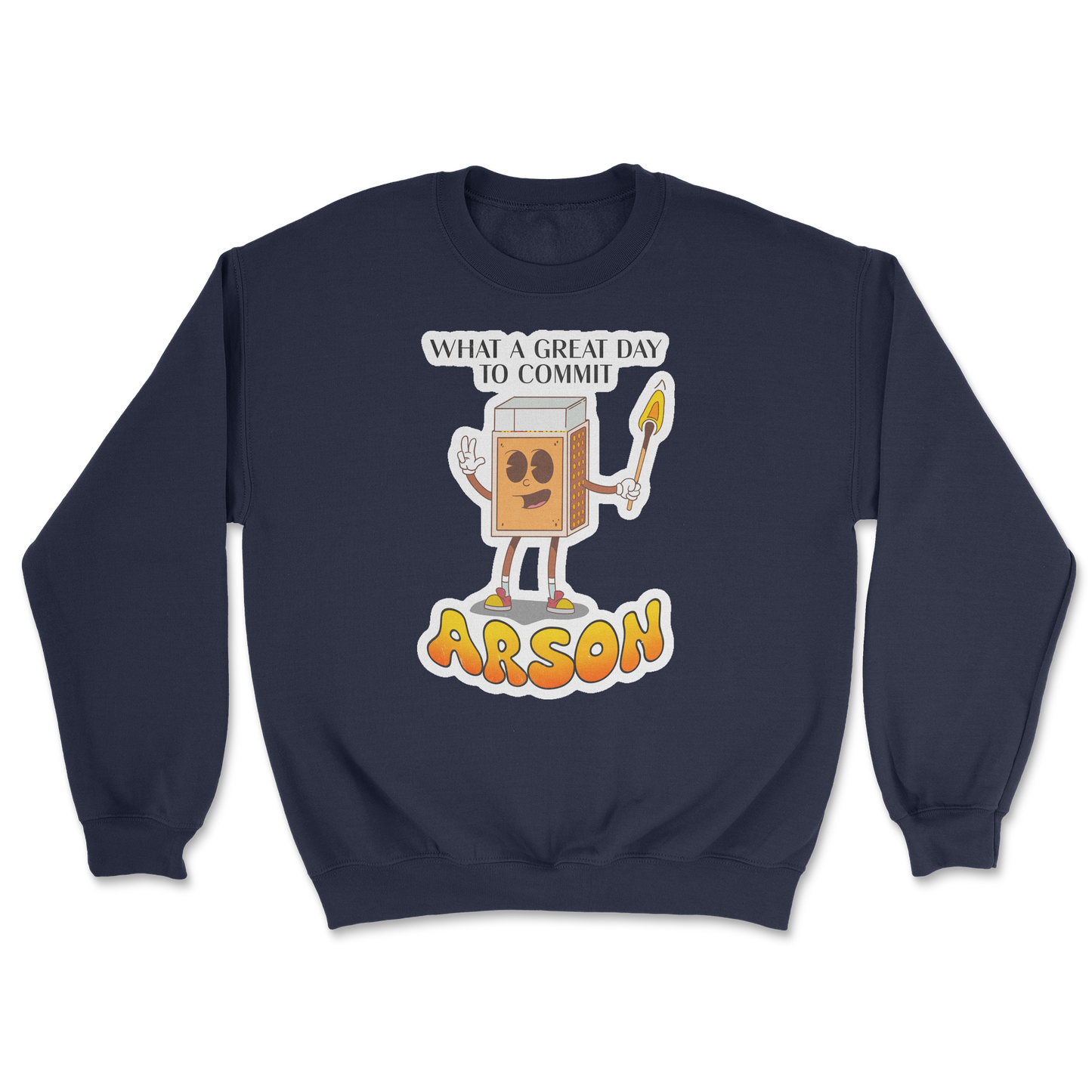 Heavy Blend Crew Neck Commit Arson in Navy