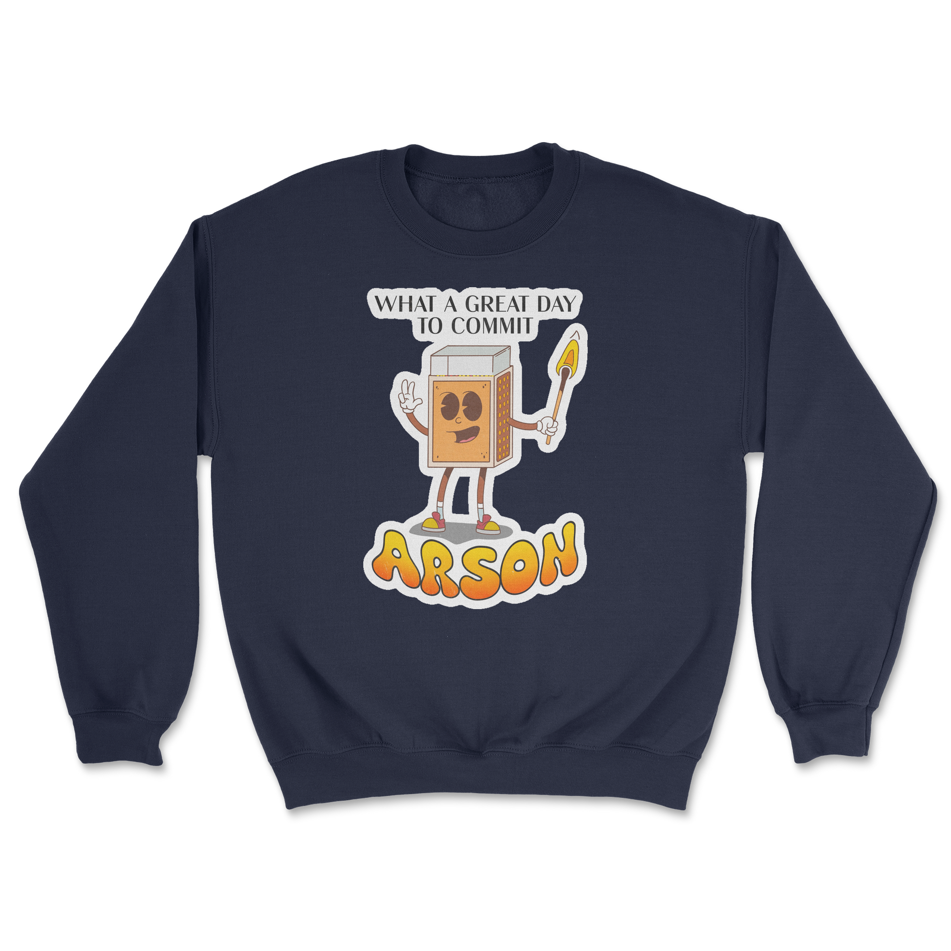 Heavy Blend Crew Neck Commit Arson in Navy