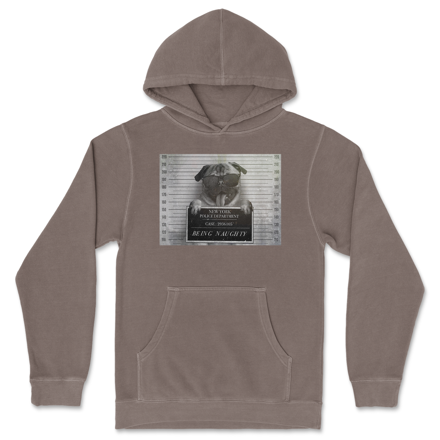 Independent Clothing Co. Hoodie Naughty Pug in Clay