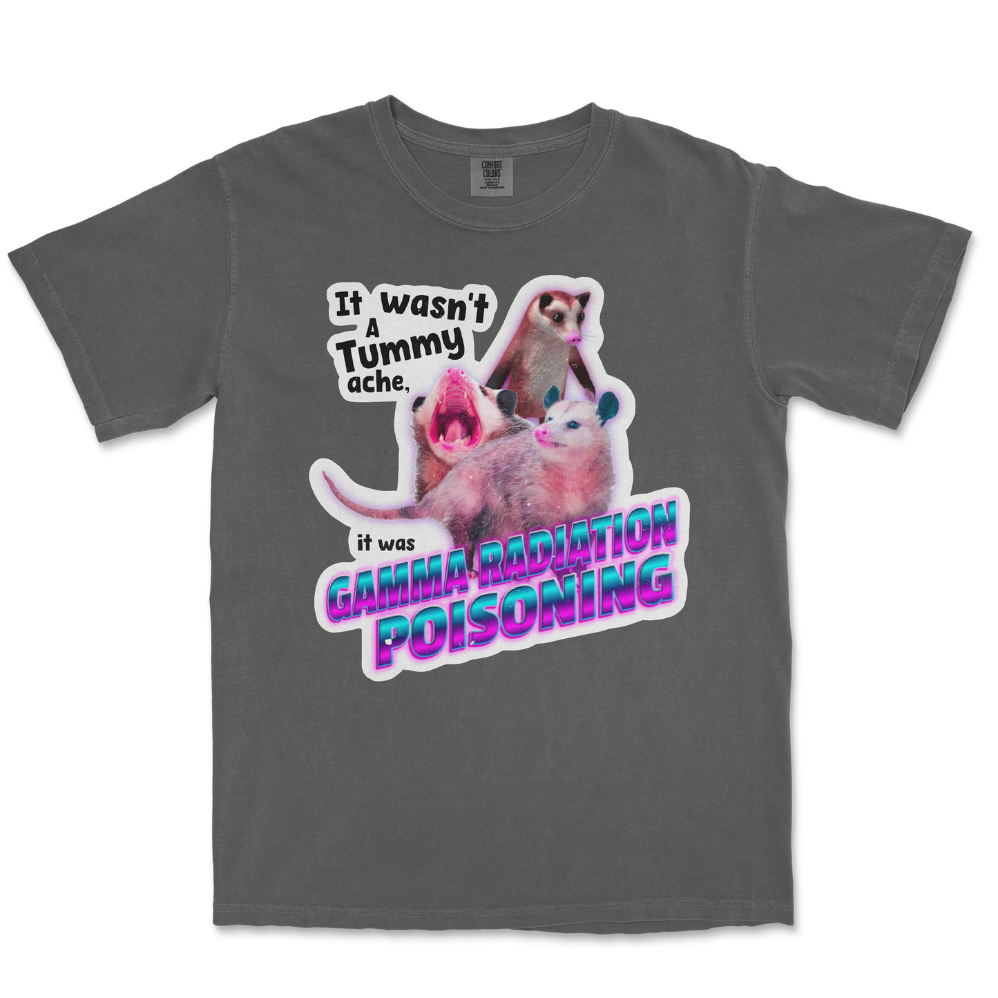 Comfort Colors T-Shirt Possum Radiation in Pepper