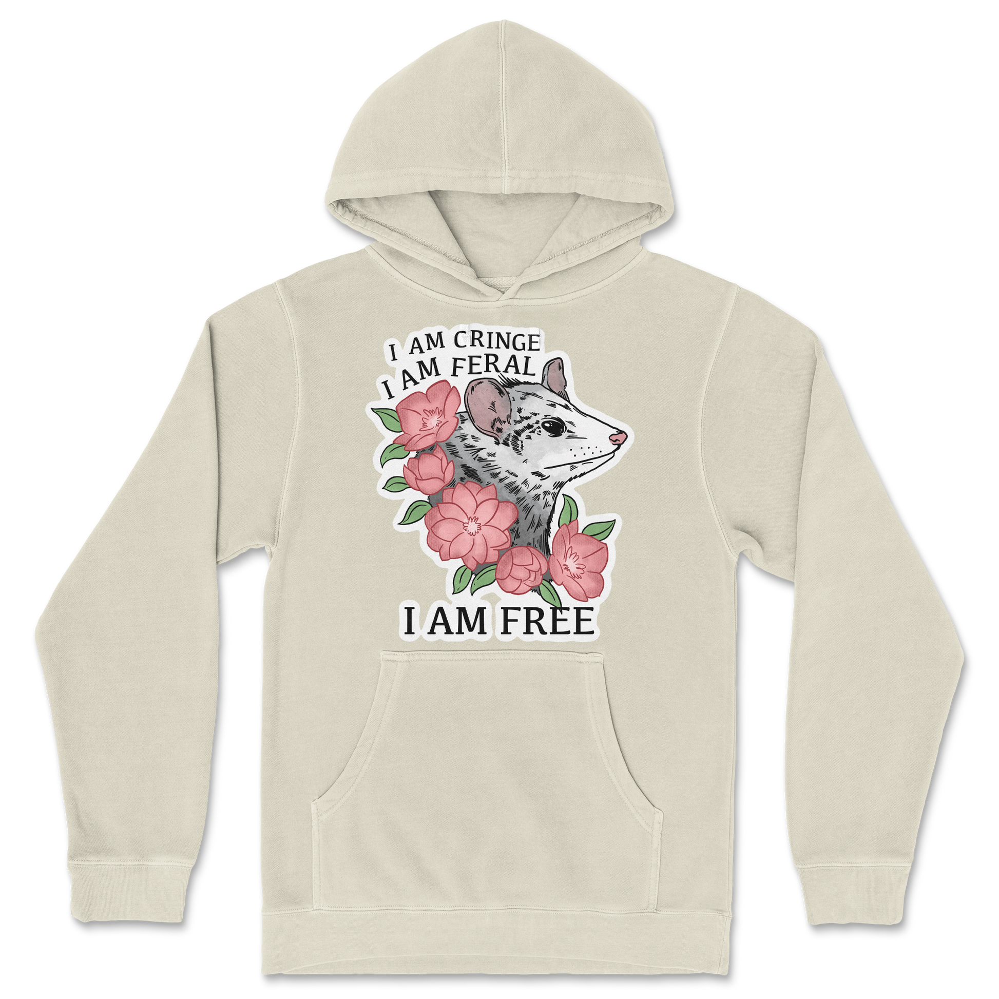 Independent Clothing Co. Hoodie I Am Cringe  in Ivory