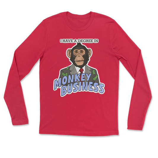 Heavy Blend Long Sleeve Monkey Business in Red