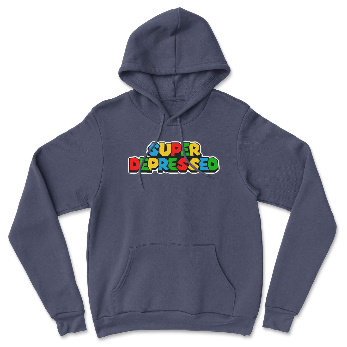 Heavy Blend Hoodie Super Depressed in Navy